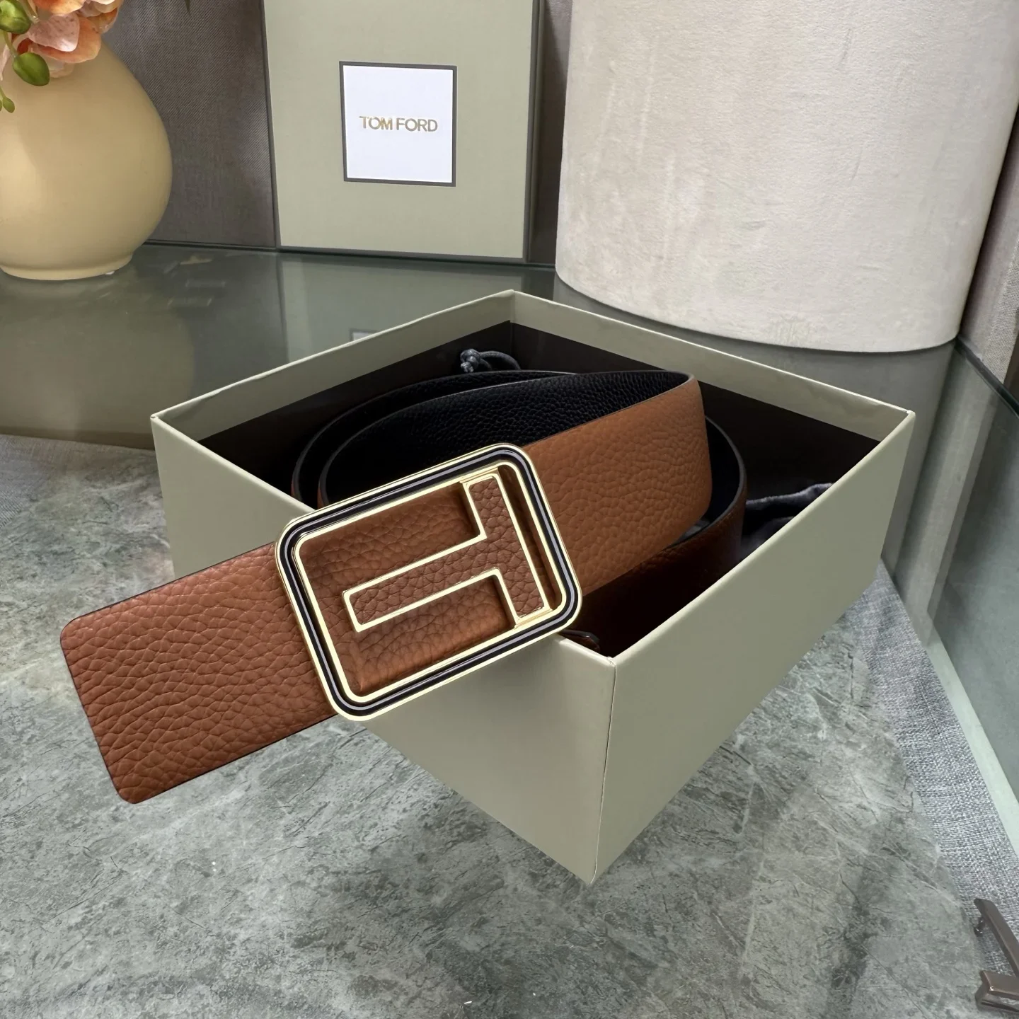 TOM FORD Belts Cowhide Leather 170202607050776 - Image 9