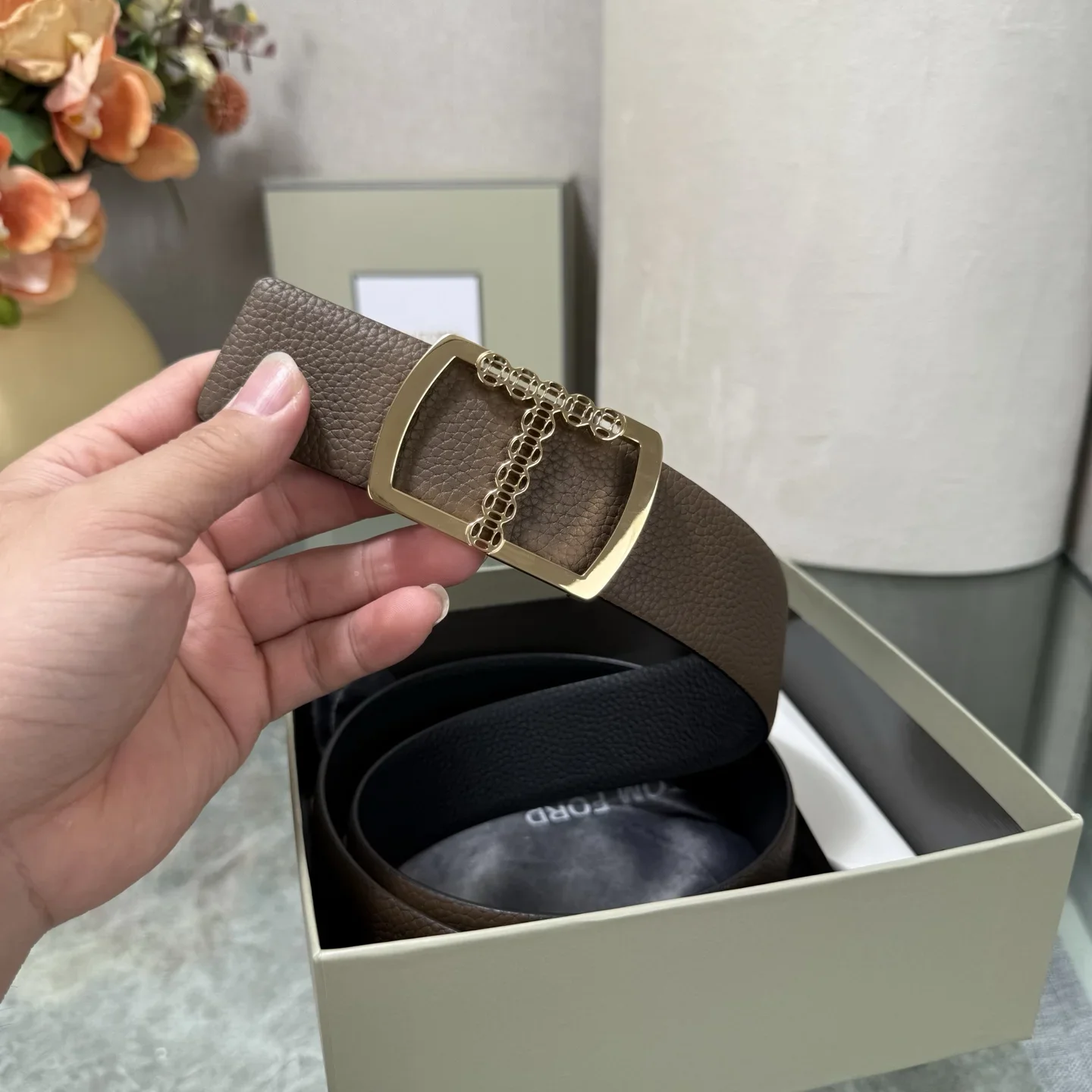 TOM FORD Belts Cowhide Leather 170202607050782 - Image 8