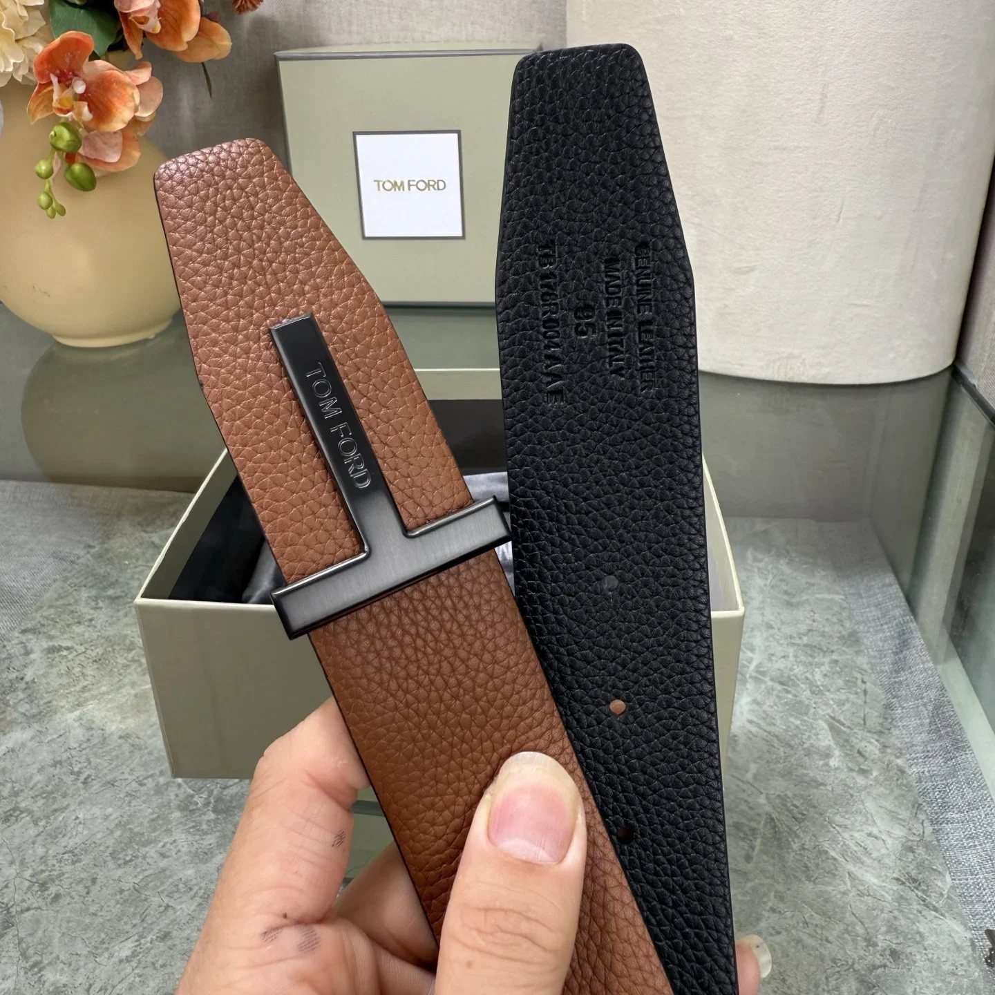 TOM FORD Belts Cowhide Leather 170202607050797 - Image 8