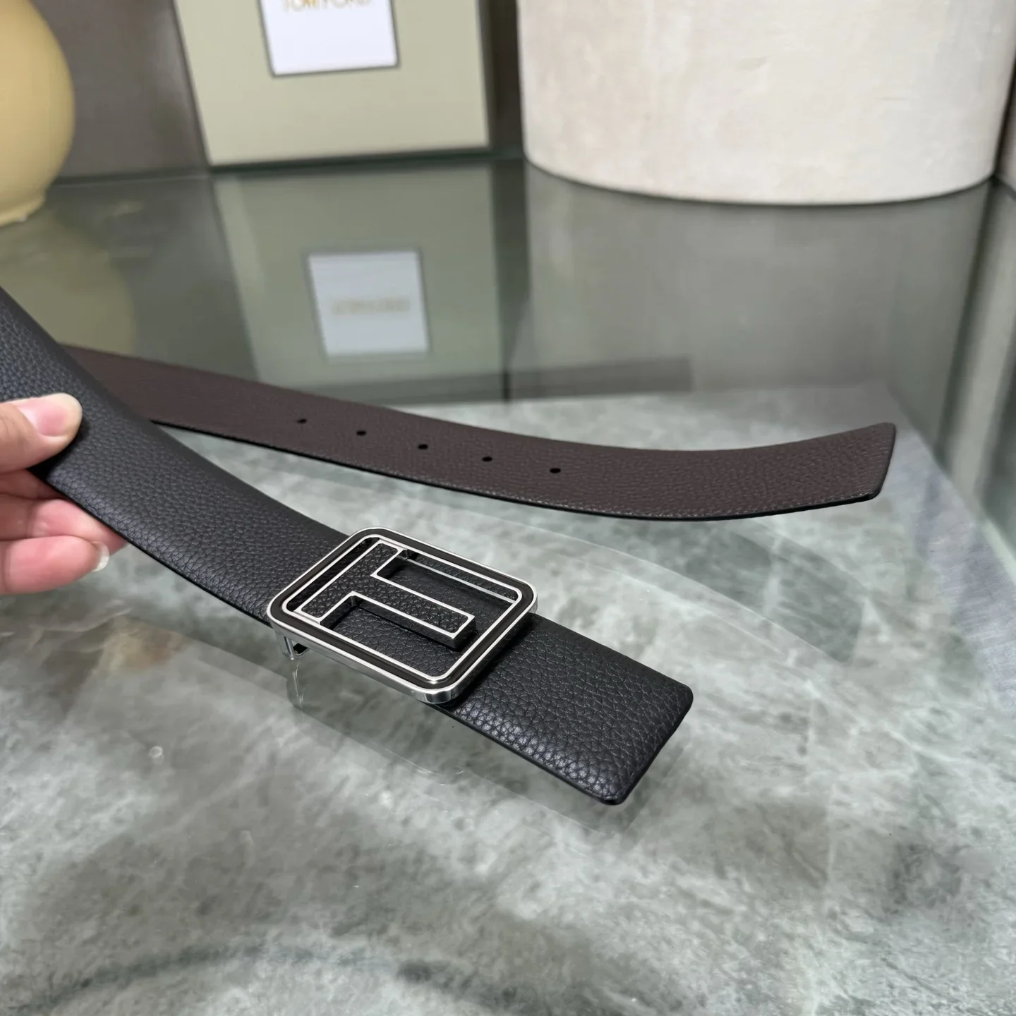 TOM FORD Belts Full Grain Leather 170202607050777 - Image 8