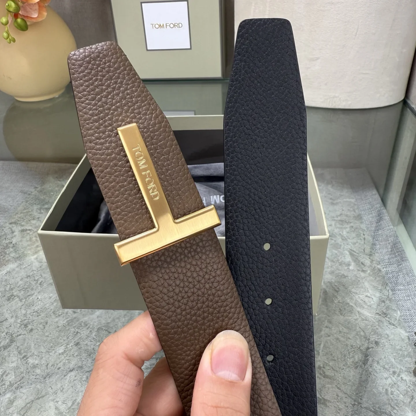 TOM FORD Belts Top Grain Leather 170202607050798 - Image 8