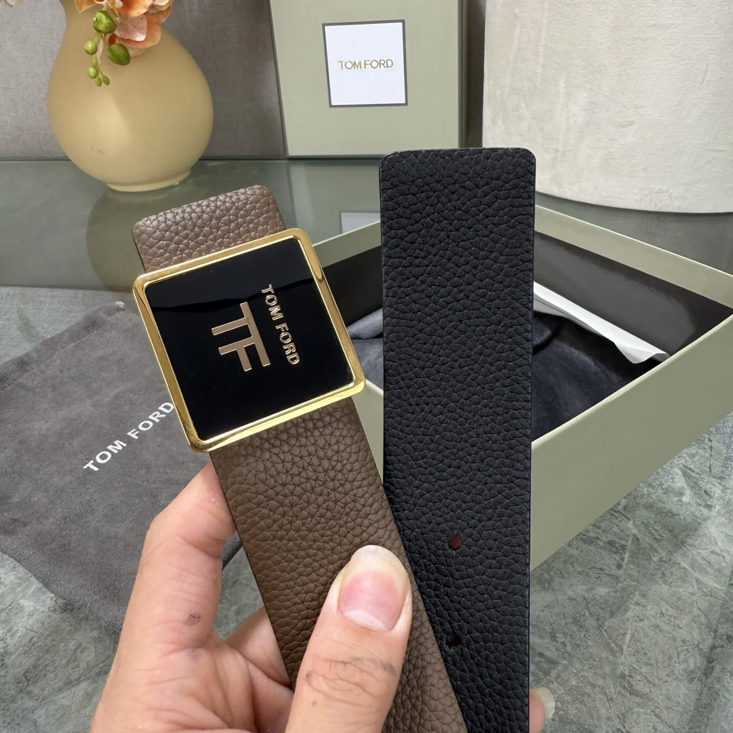 TOM FORD Belts Top Grain Leather 170202607050807 - Image 8