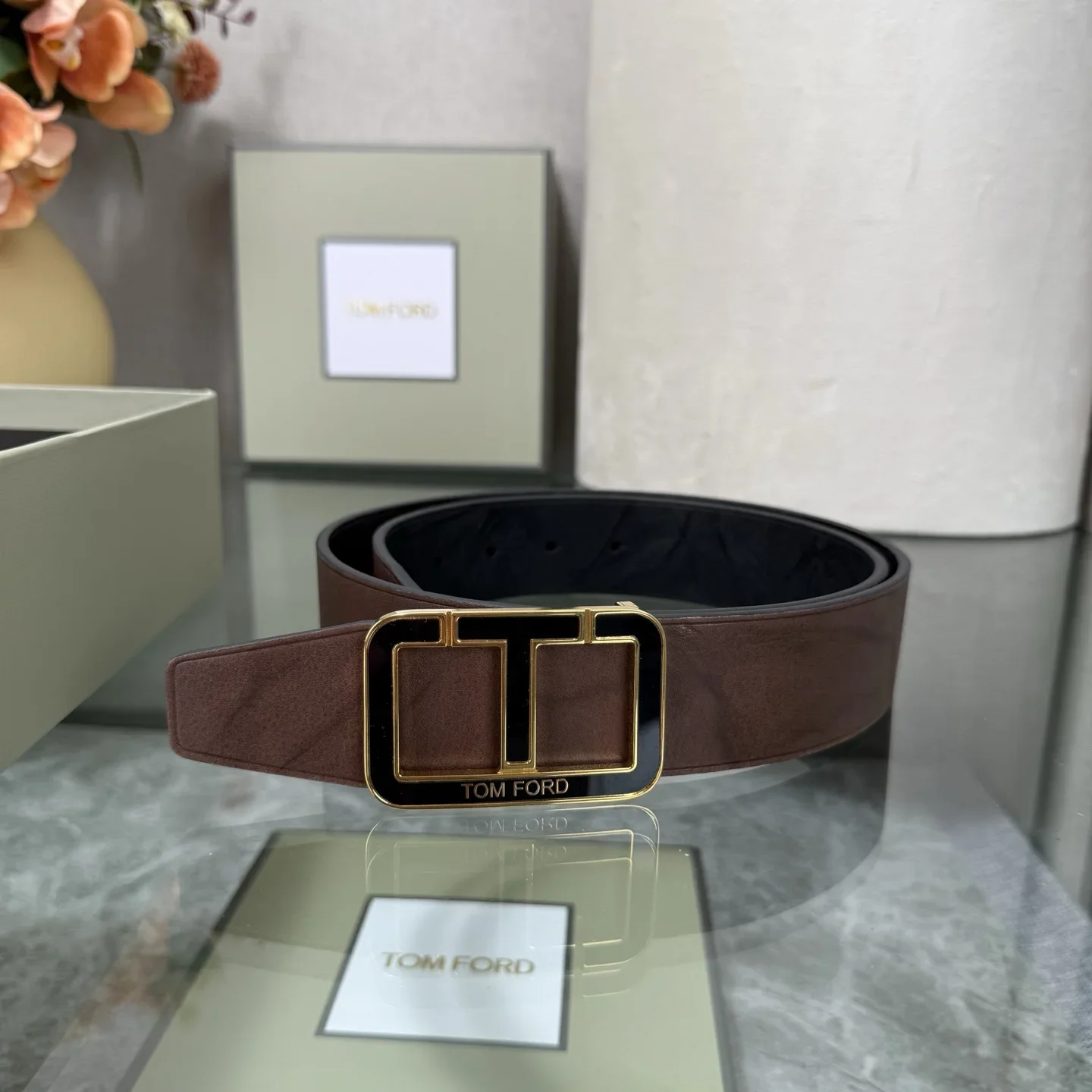 TOM FORD Belts Top-grain Leather 180202607050773 - Image 2