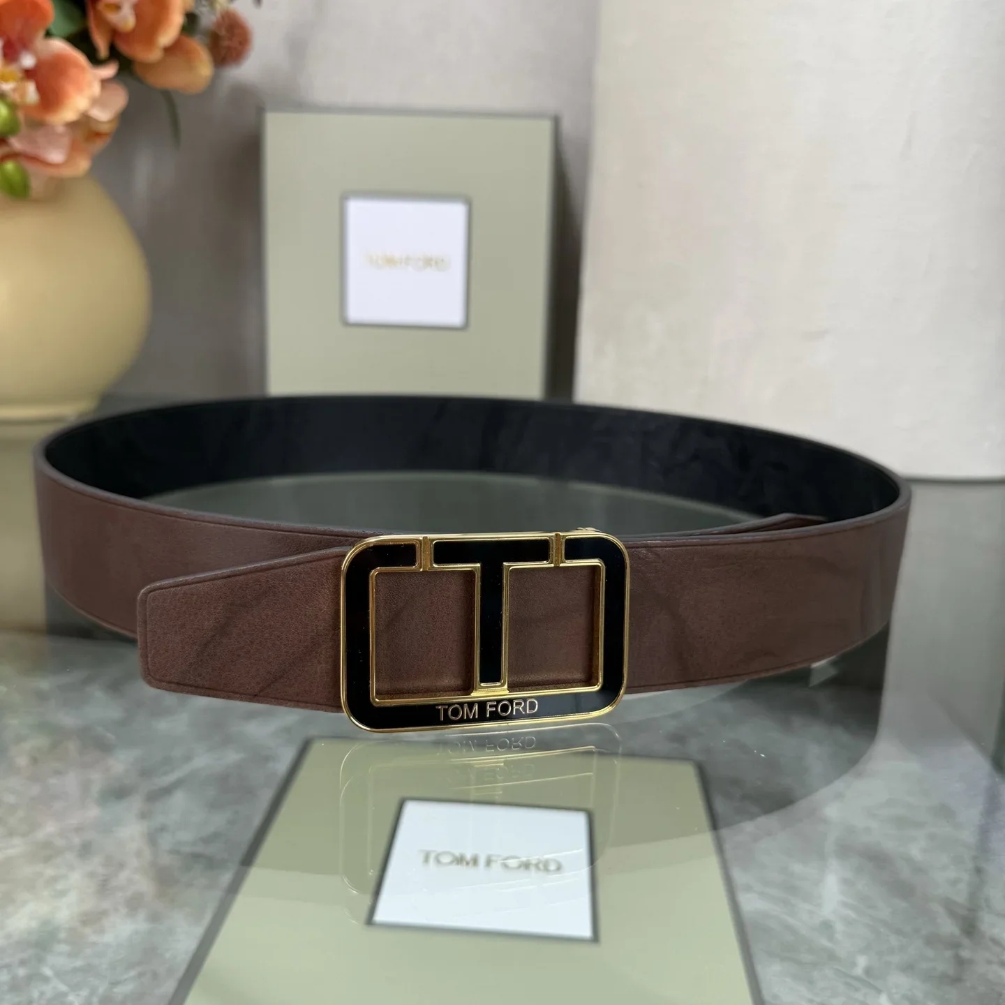 TOM FORD Belts Top-grain Leather 180202607050773 - Image 3