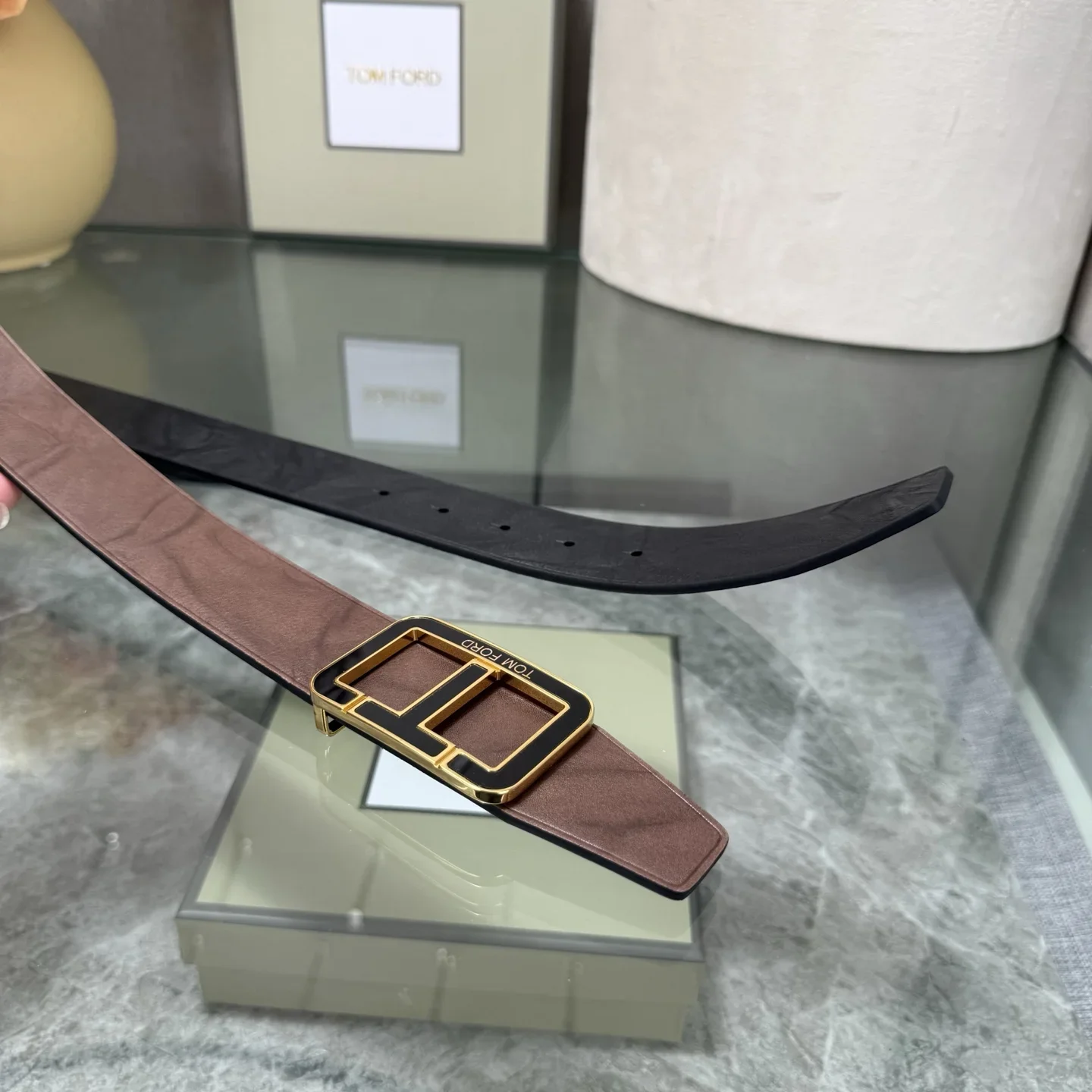 TOM FORD Belts Top-grain Leather 180202607050773 - Image 5