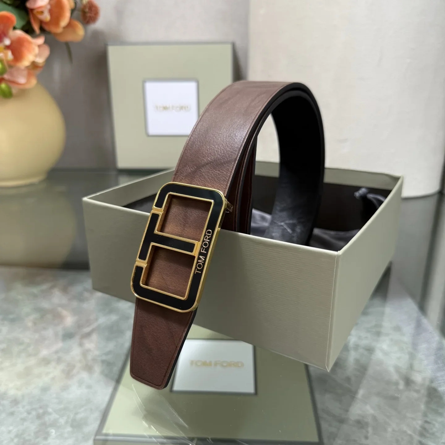TOM FORD Belts Top-grain Leather 180202607050773 - Image 6
