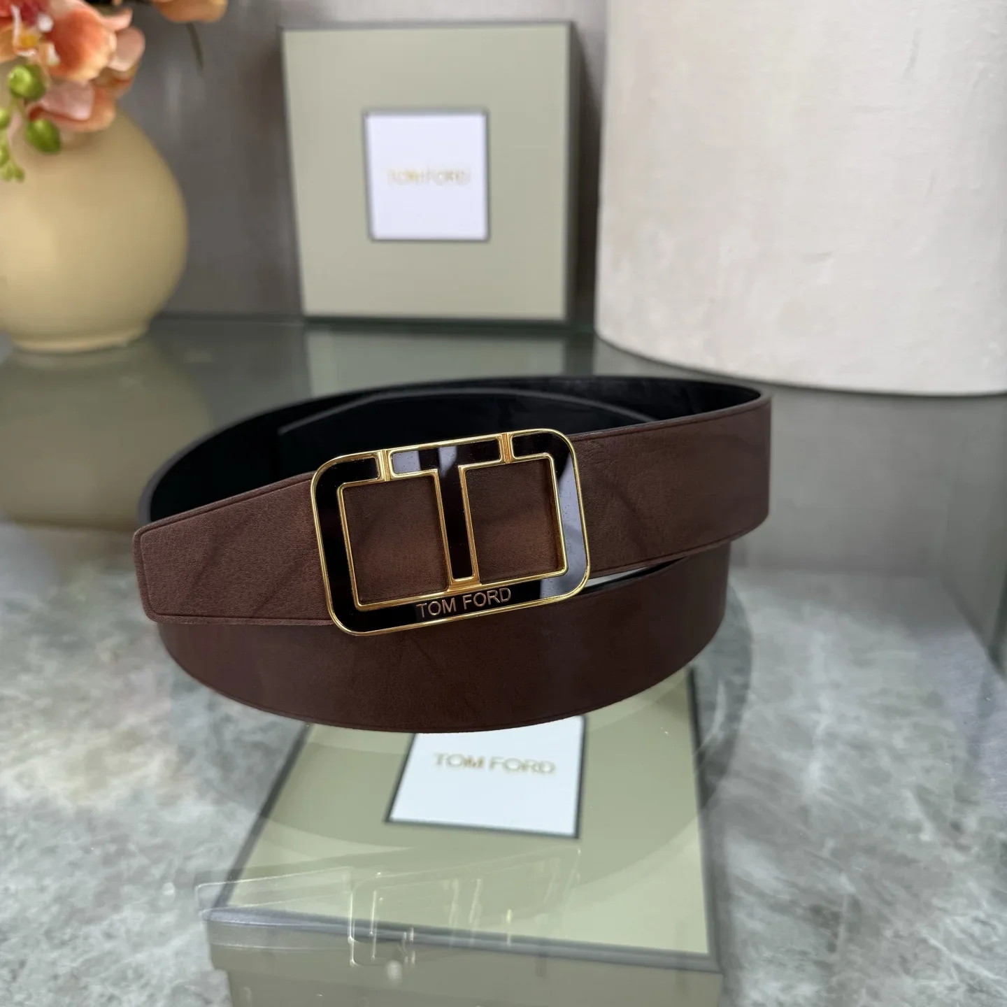 TOM FORD Belts Top-grain Leather 180202607050773 - Image 9