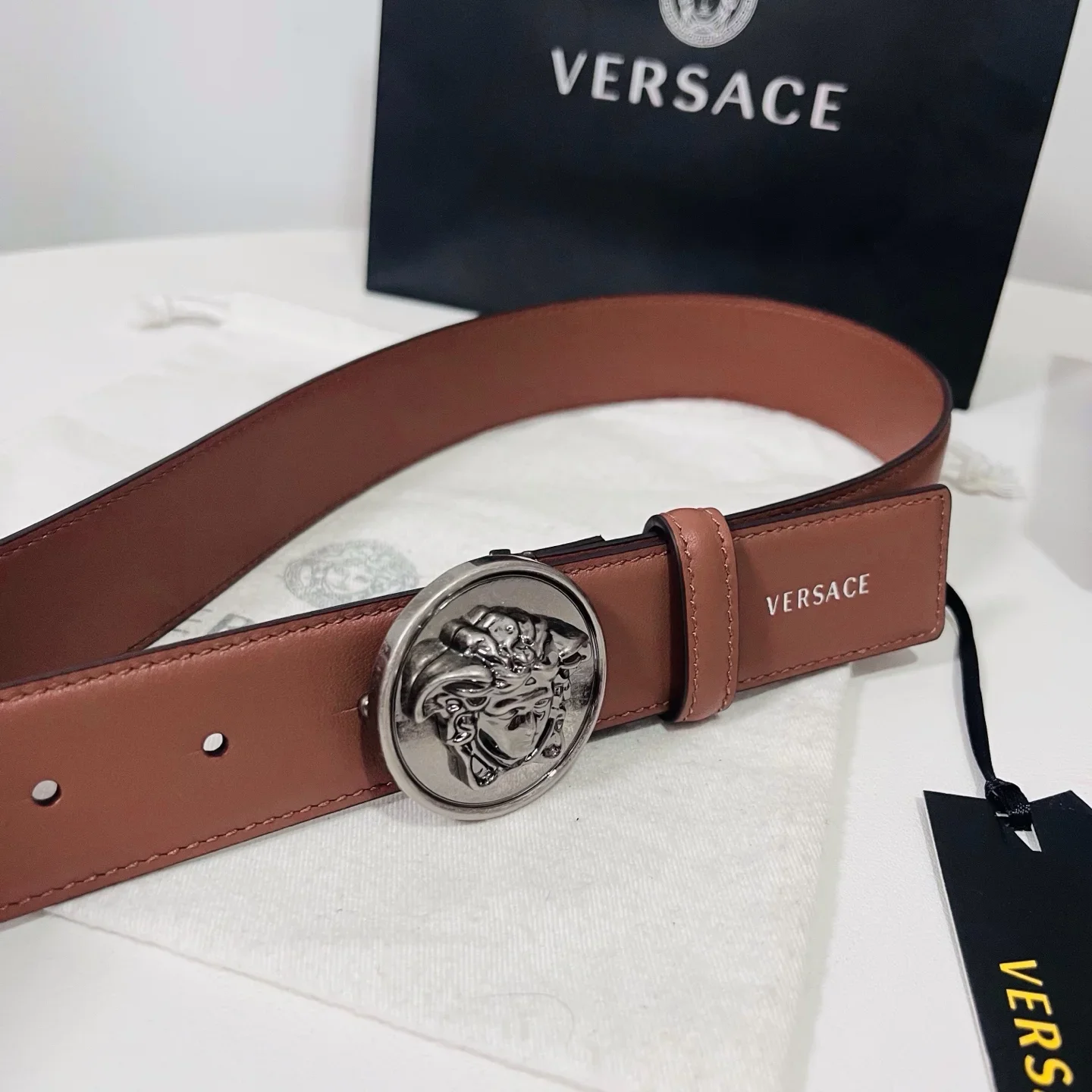 VERSACE Belts Calfskin Leather 180202607050840 - Image 9