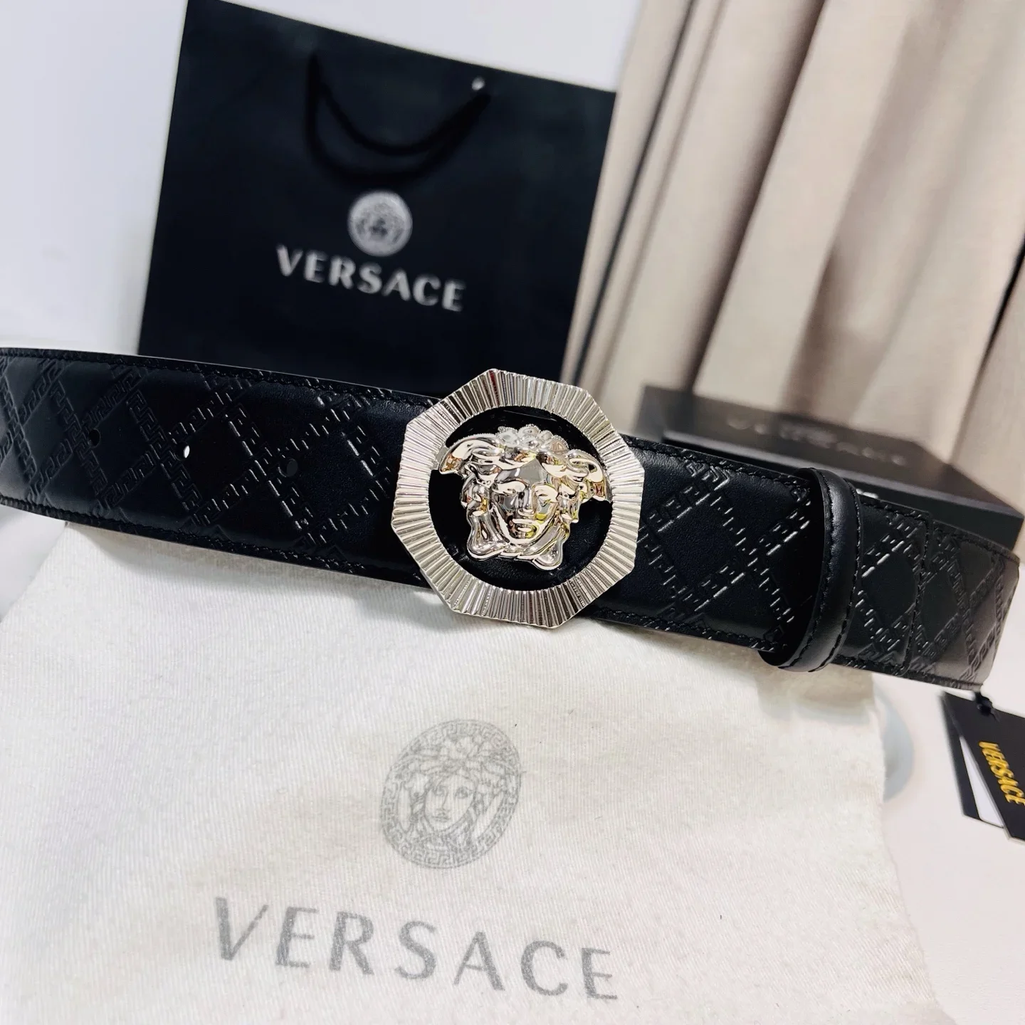 VERSACE Belts Leather 4.0cm Width 160202607050845 - Image 2