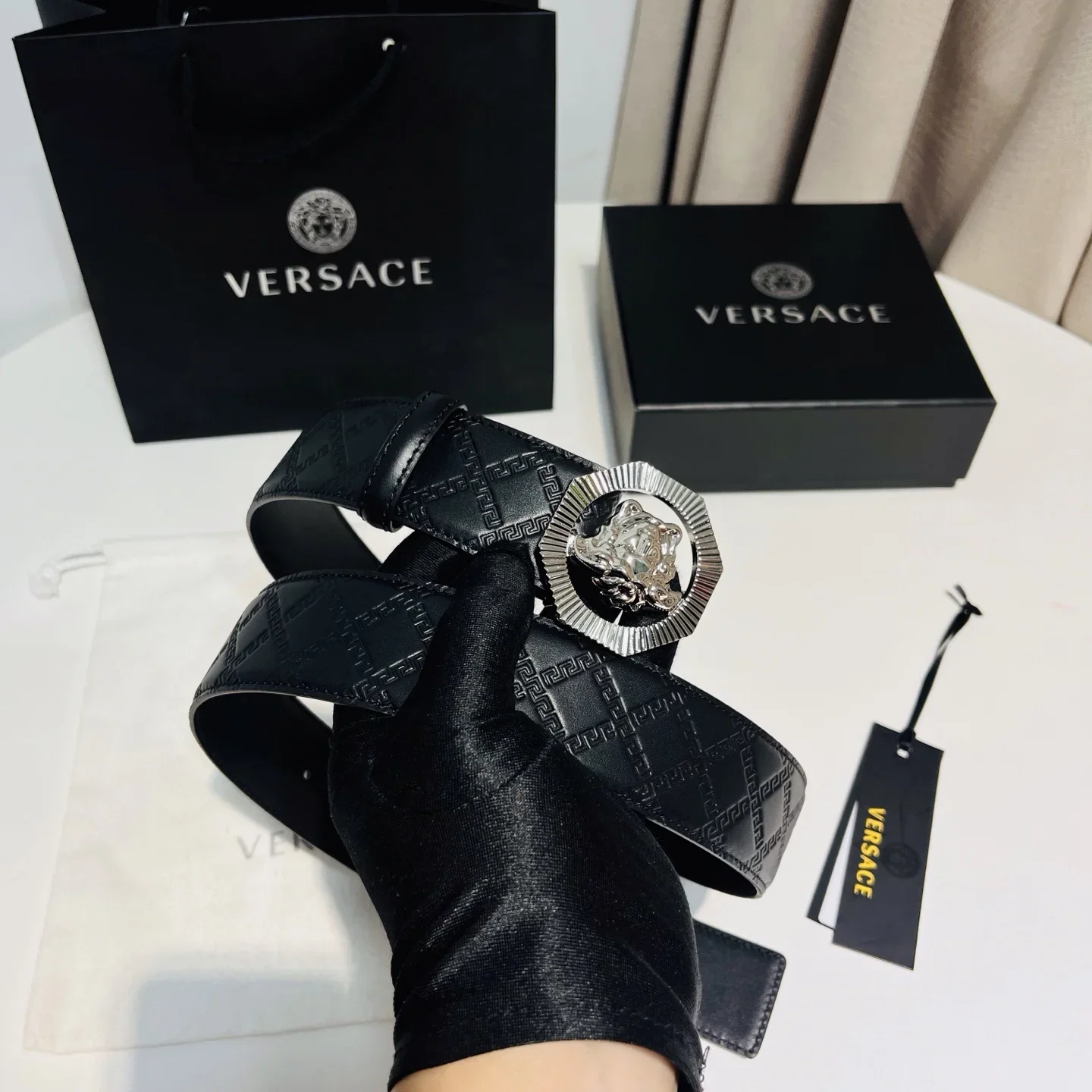 VERSACE Belts Leather 4.0cm Width 160202607050845 - Image 3