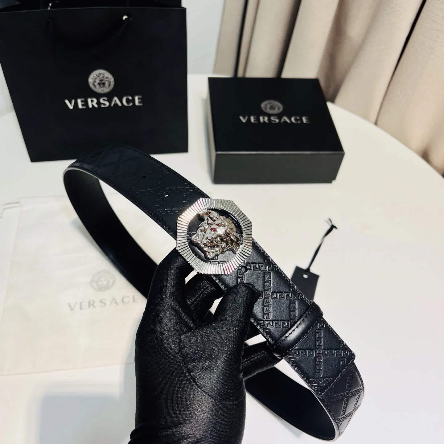 VERSACE Belts Leather 4.0cm Width 160202607050845 - Image 5