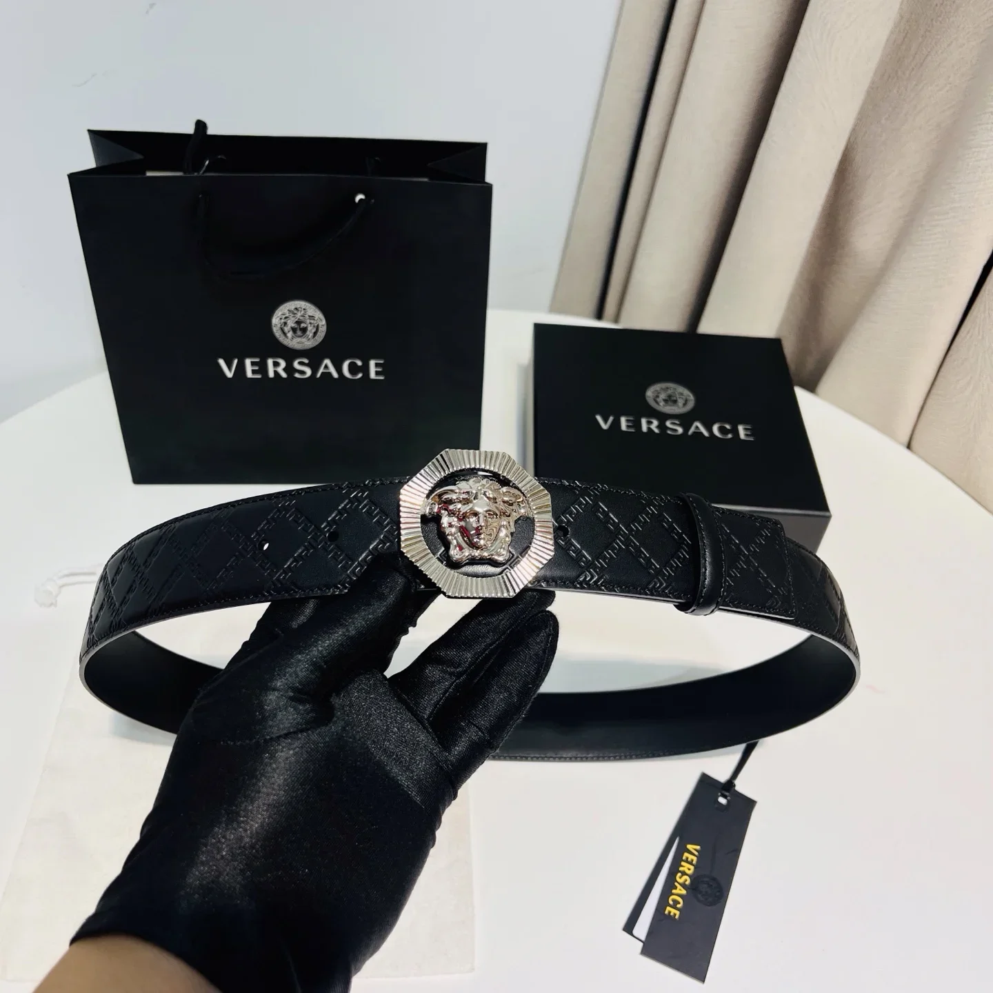VERSACE Belts Leather 4.0cm Width 160202607050845 - Image 6