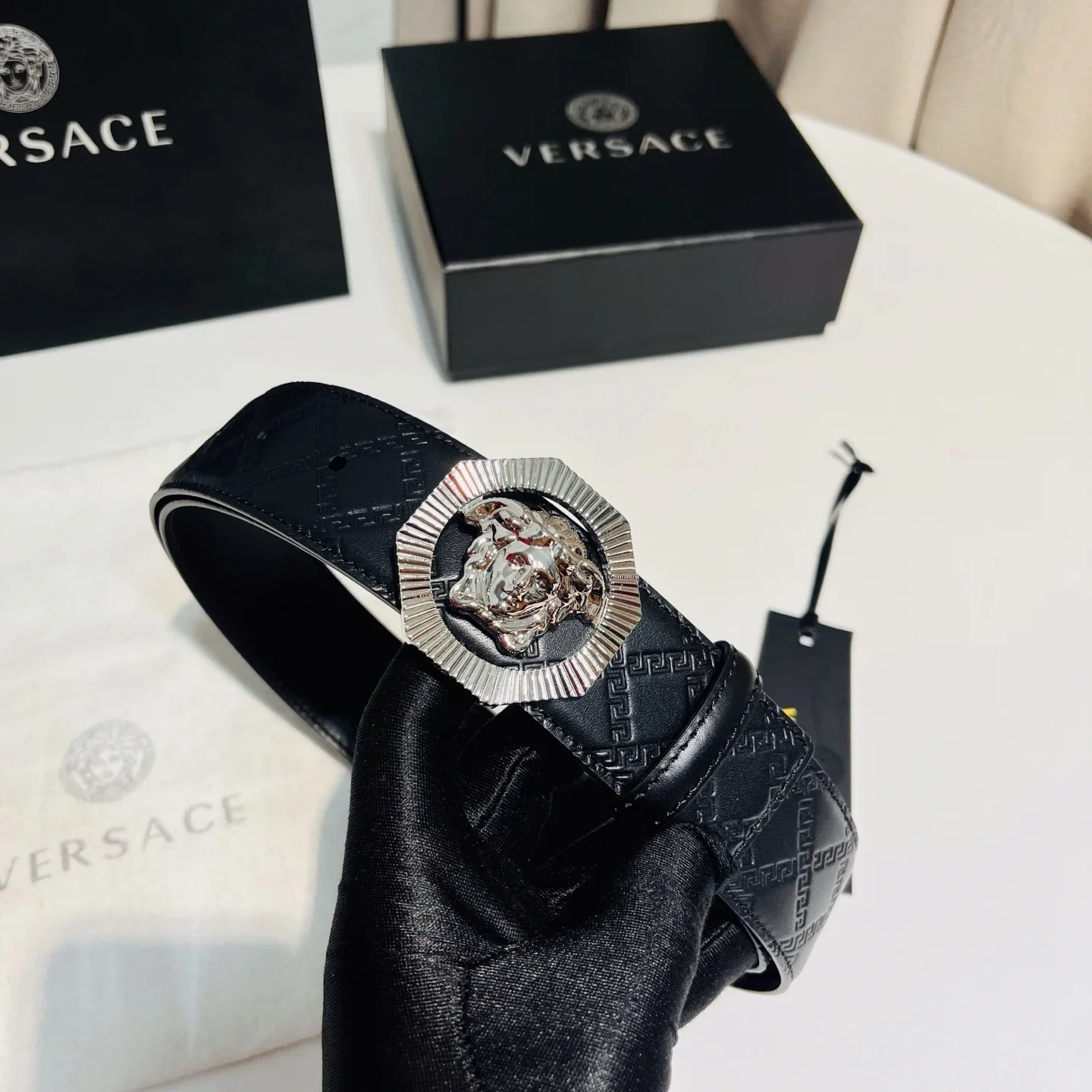 VERSACE Belts Leather 4.0cm Width 160202607050845 - Image 7