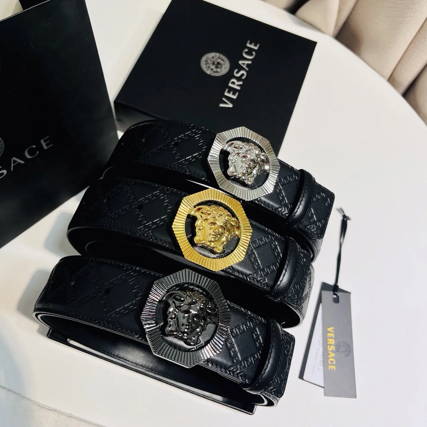 VERSACE Belts Leather 4.0cm Width 160202607050845 - Image 8