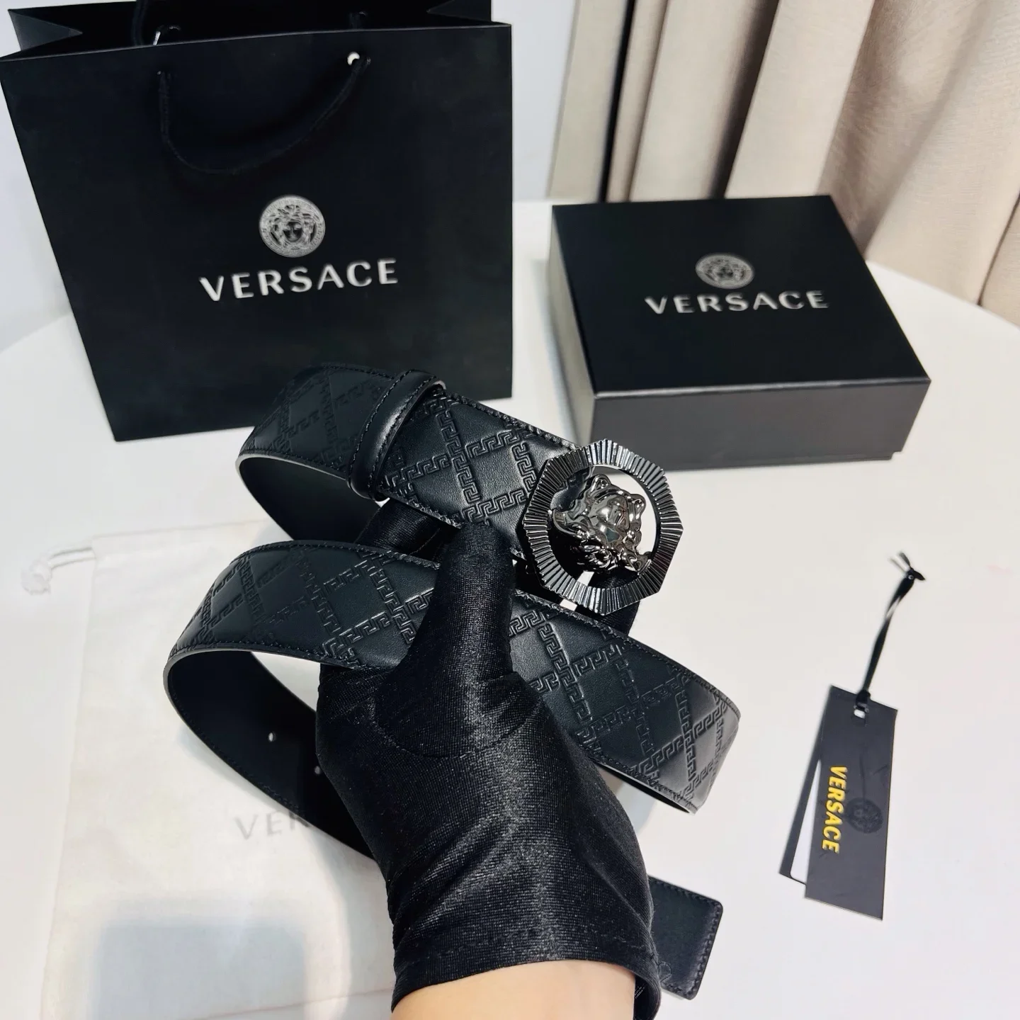 VERSACE Belts Leather 4.0cm Width 160202607050846 - Image 3