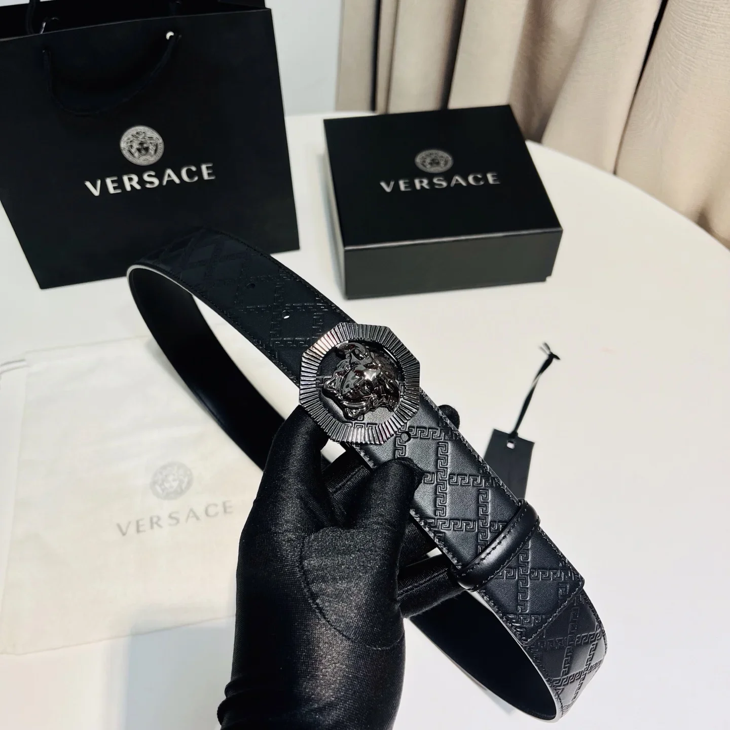 VERSACE Belts Leather 4.0cm Width 160202607050846 - Image 4