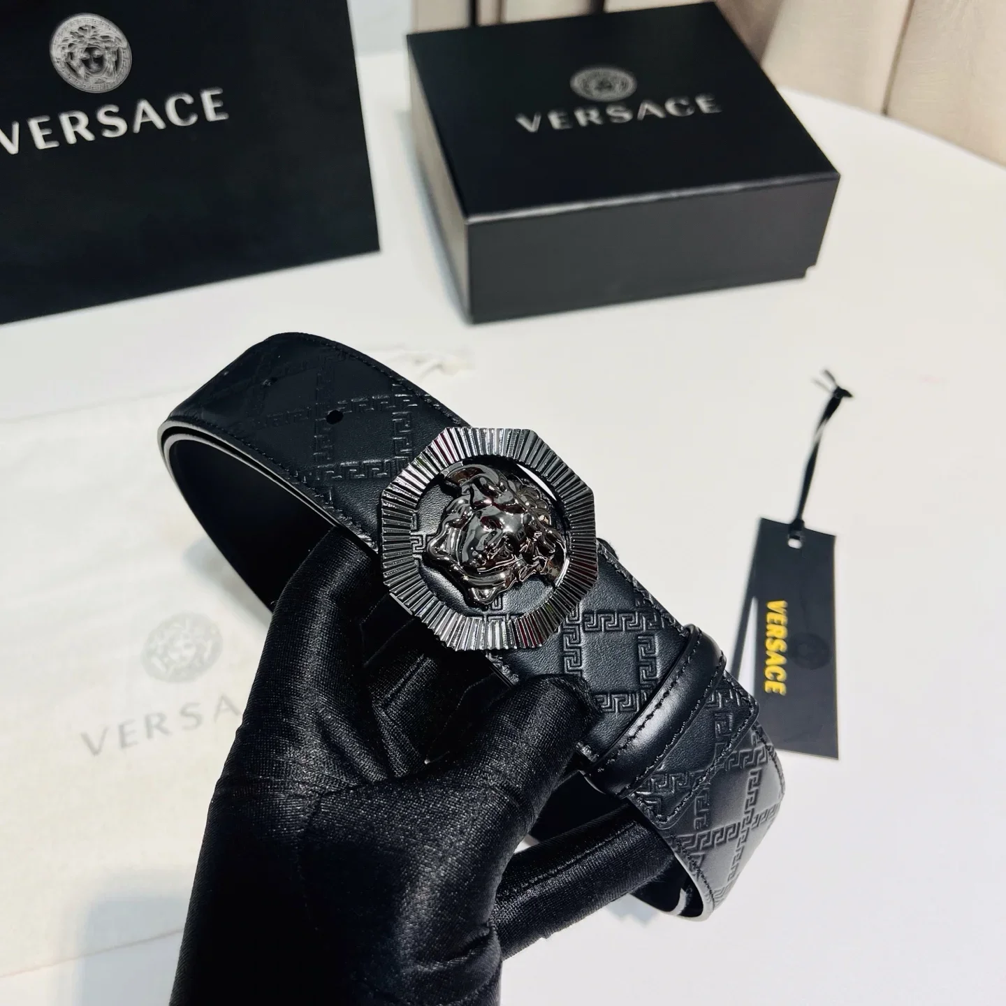 VERSACE Belts Leather 4.0cm Width 160202607050846 - Image 6
