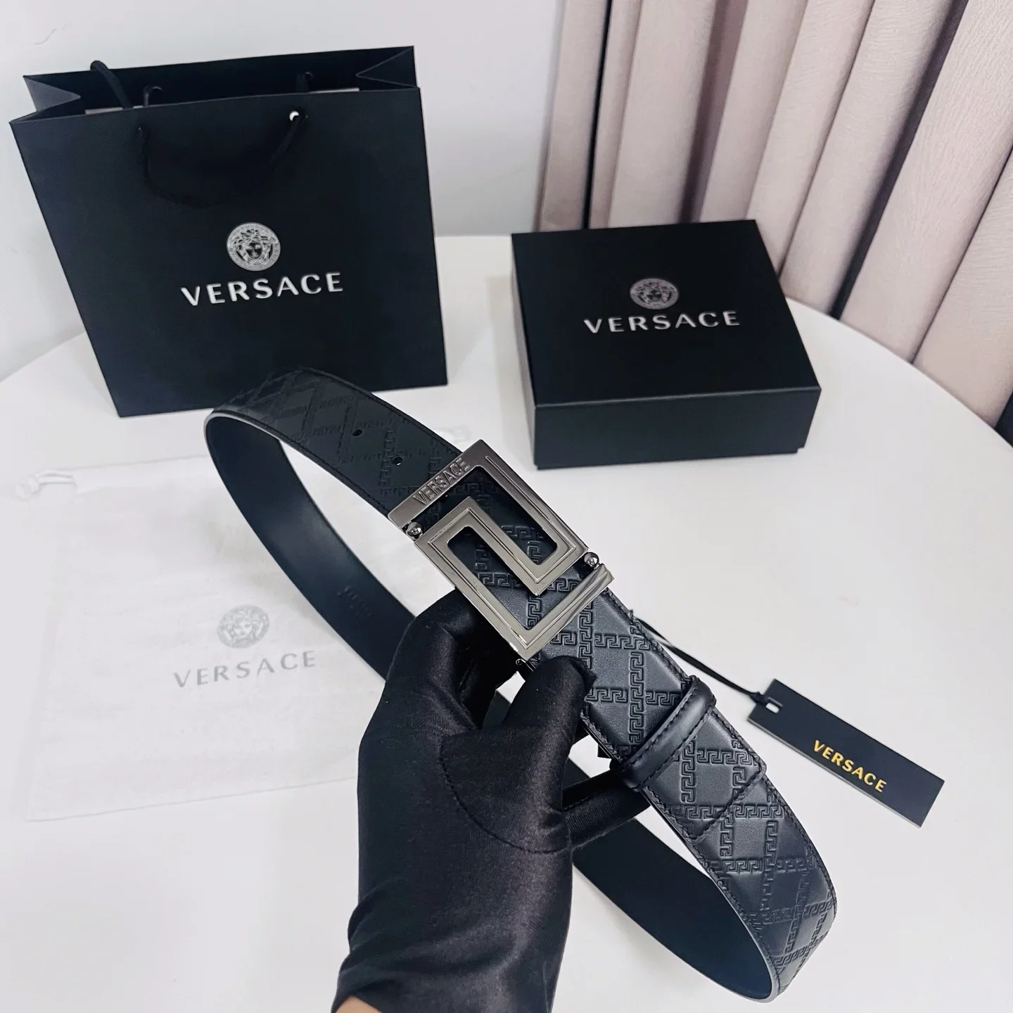 VERSACE Belts Leather 4.0cm Width 170202607050841 - Image 2
