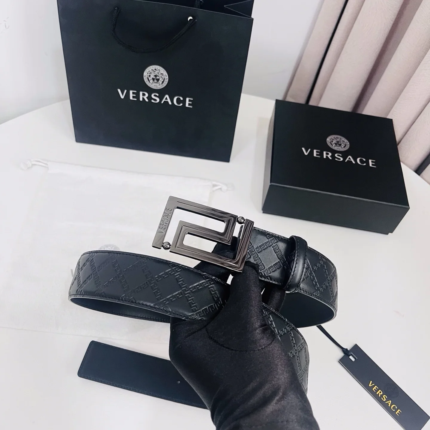 VERSACE Belts Leather 4.0cm Width 170202607050841 - Image 3