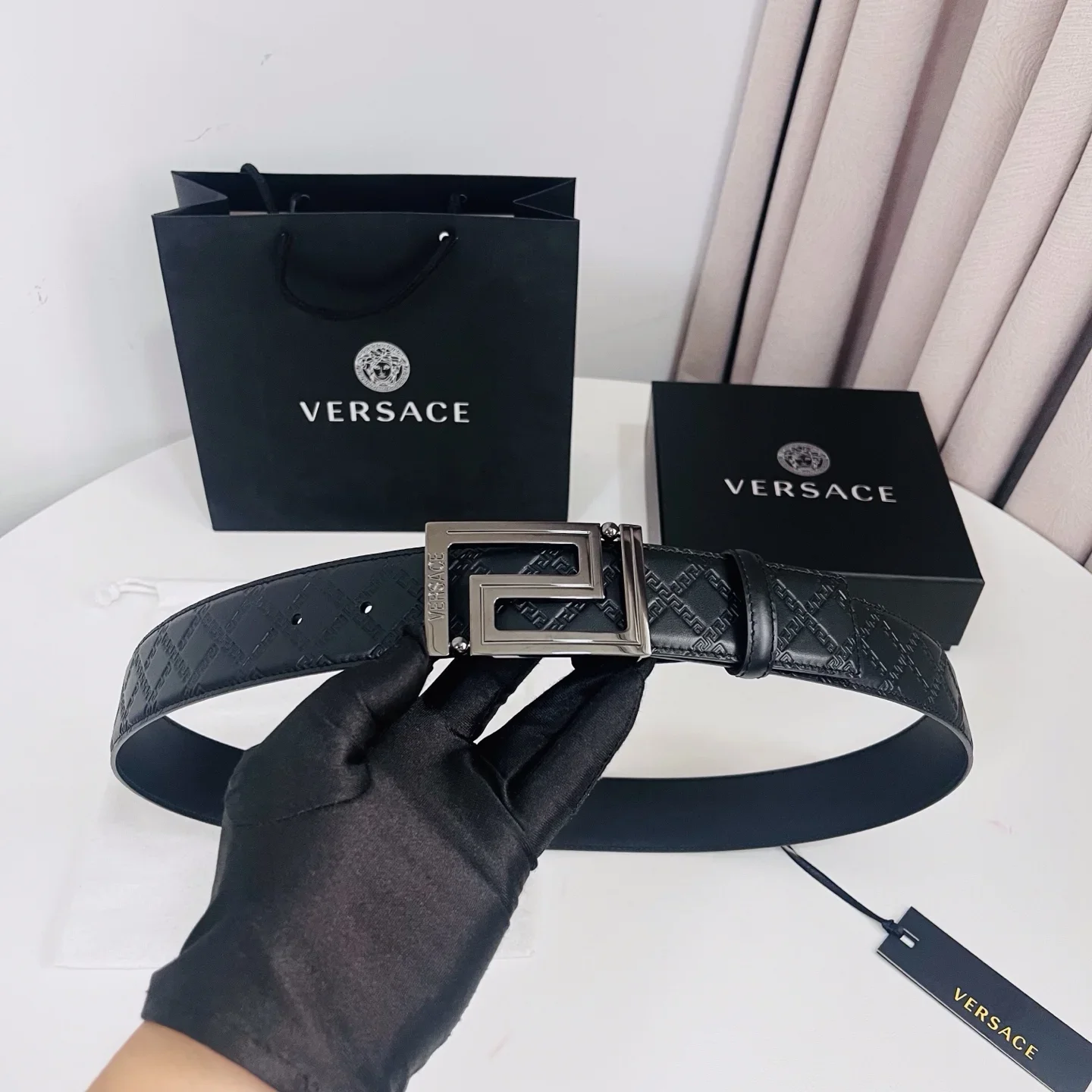 VERSACE Belts Leather 4.0cm Width 170202607050841 - Image 4