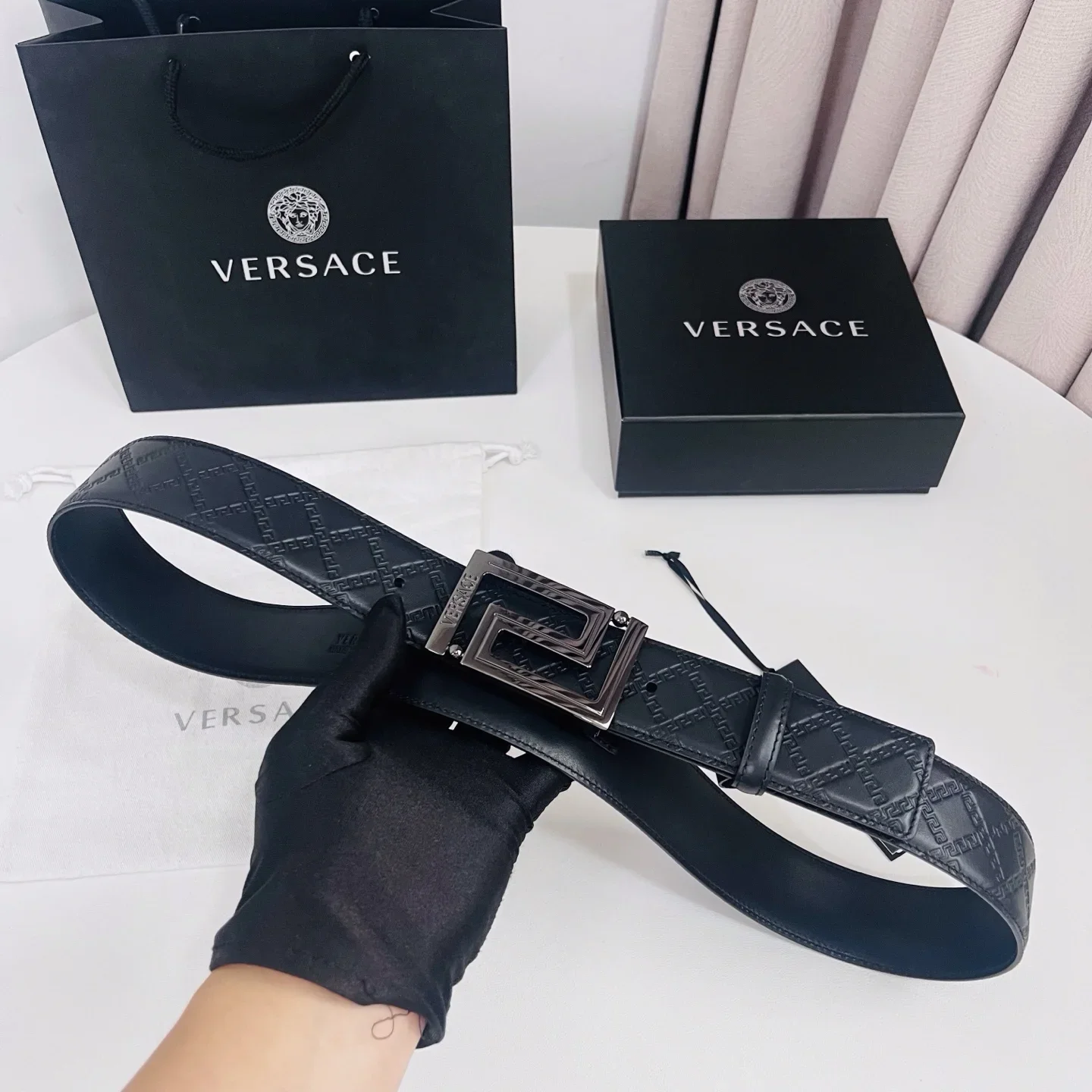 VERSACE Belts Leather 4.0cm Width 170202607050841 - Image 5
