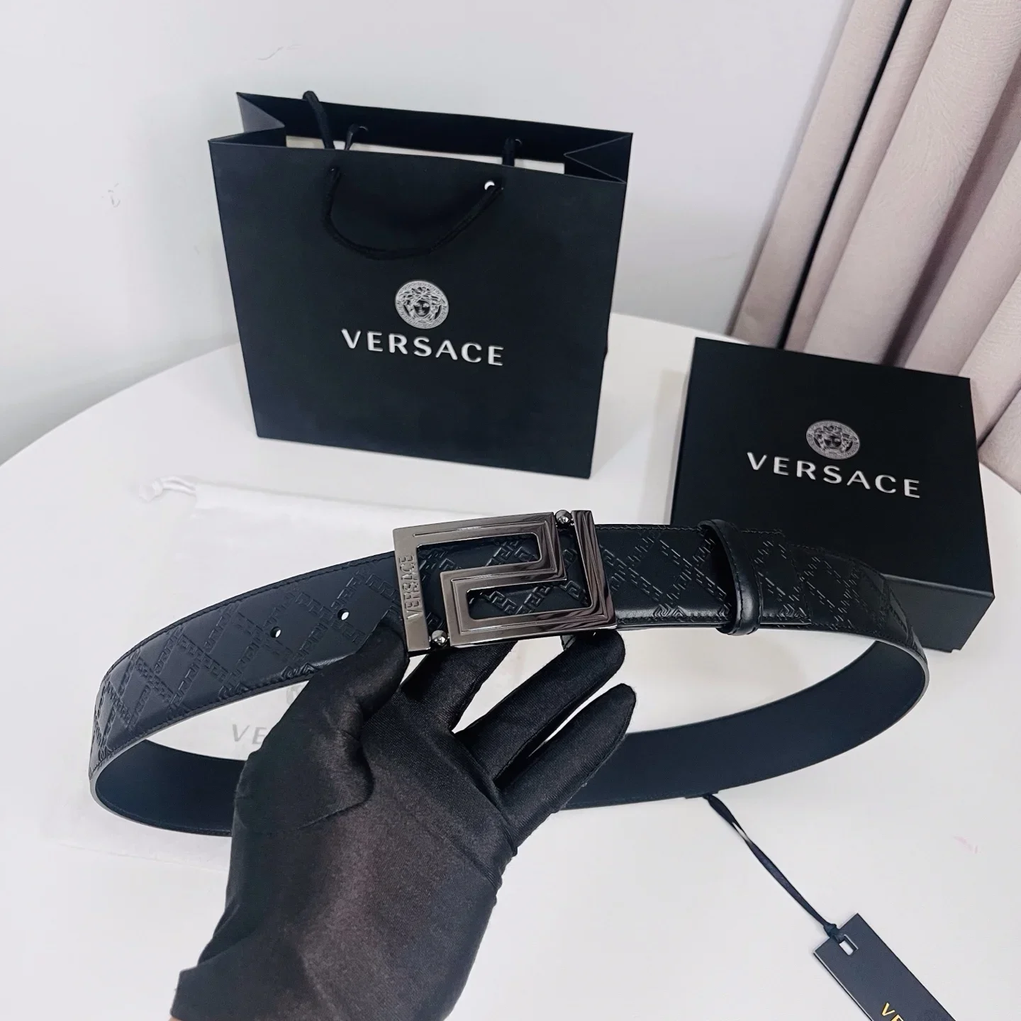 VERSACE Belts Leather 4.0cm Width 170202607050841 - Image 6