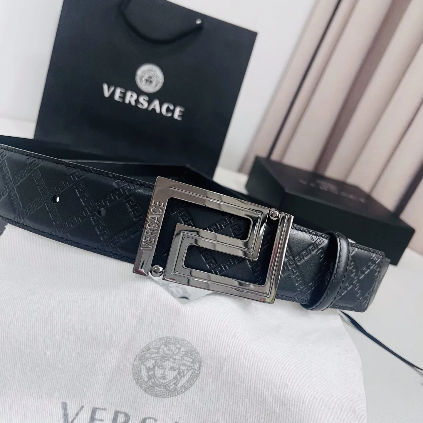 VERSACE Belts Leather 4.0cm Width 170202607050841 - Image 7
