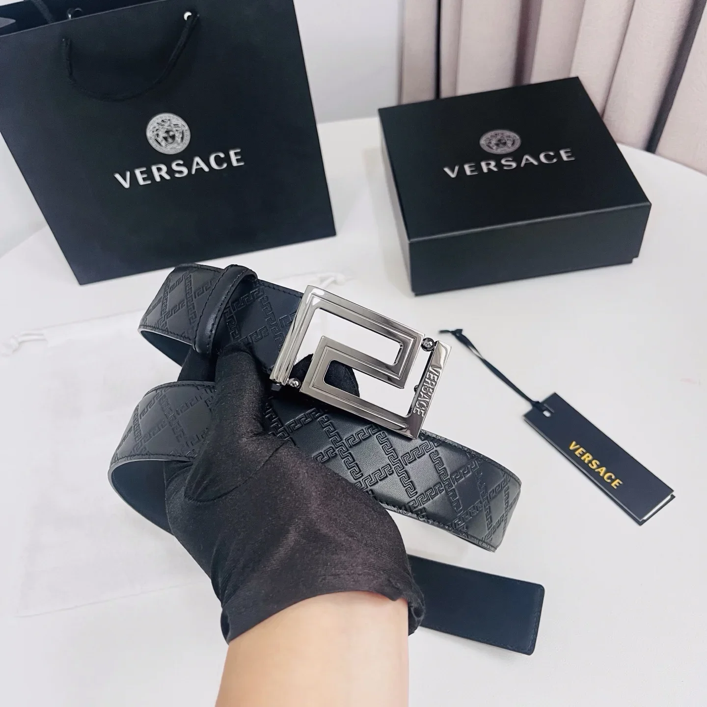 VERSACE Belts Leather 4.0cm Width 170202607050841 - Image 8
