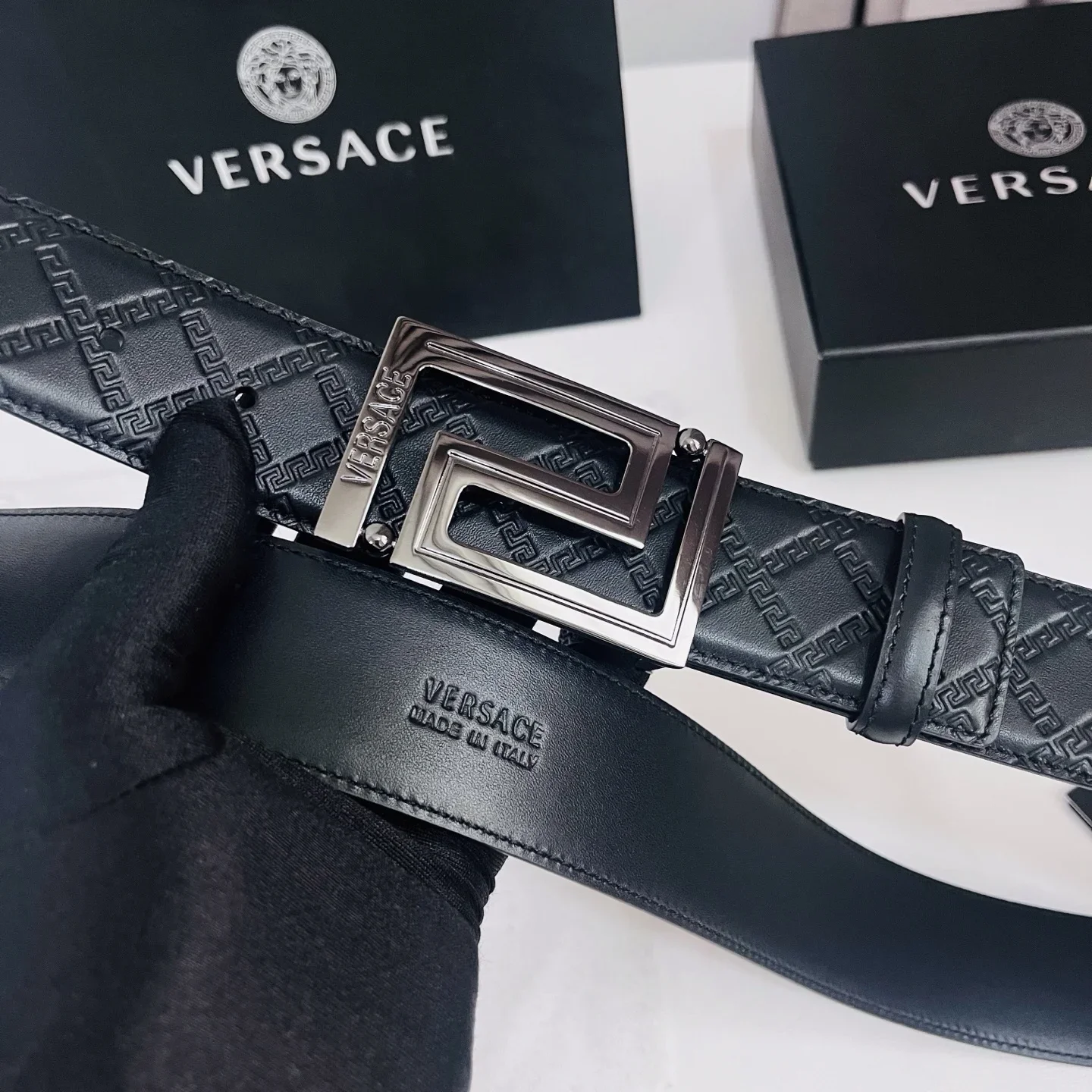 VERSACE Belts Leather 4.0cm Width 170202607050841 - Image 9