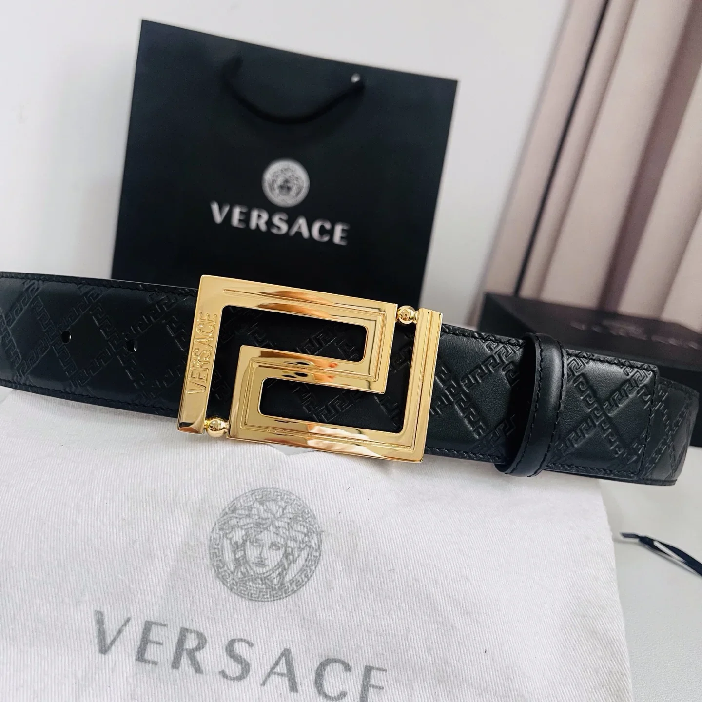 VERSACE Belts Leather 4.0cm Width 170202607050843 - Image 2