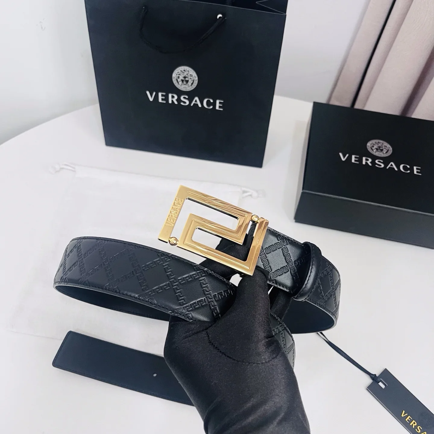 VERSACE Belts Leather 4.0cm Width 170202607050843 - Image 3