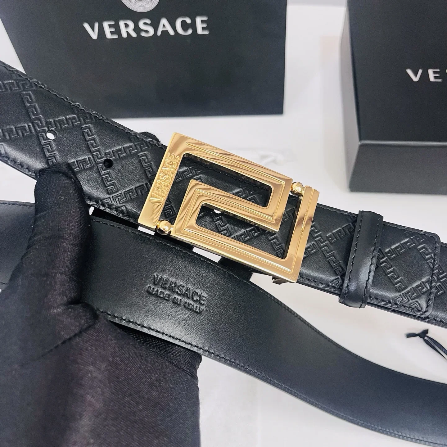 VERSACE Belts Leather 4.0cm Width 170202607050843 - Image 5