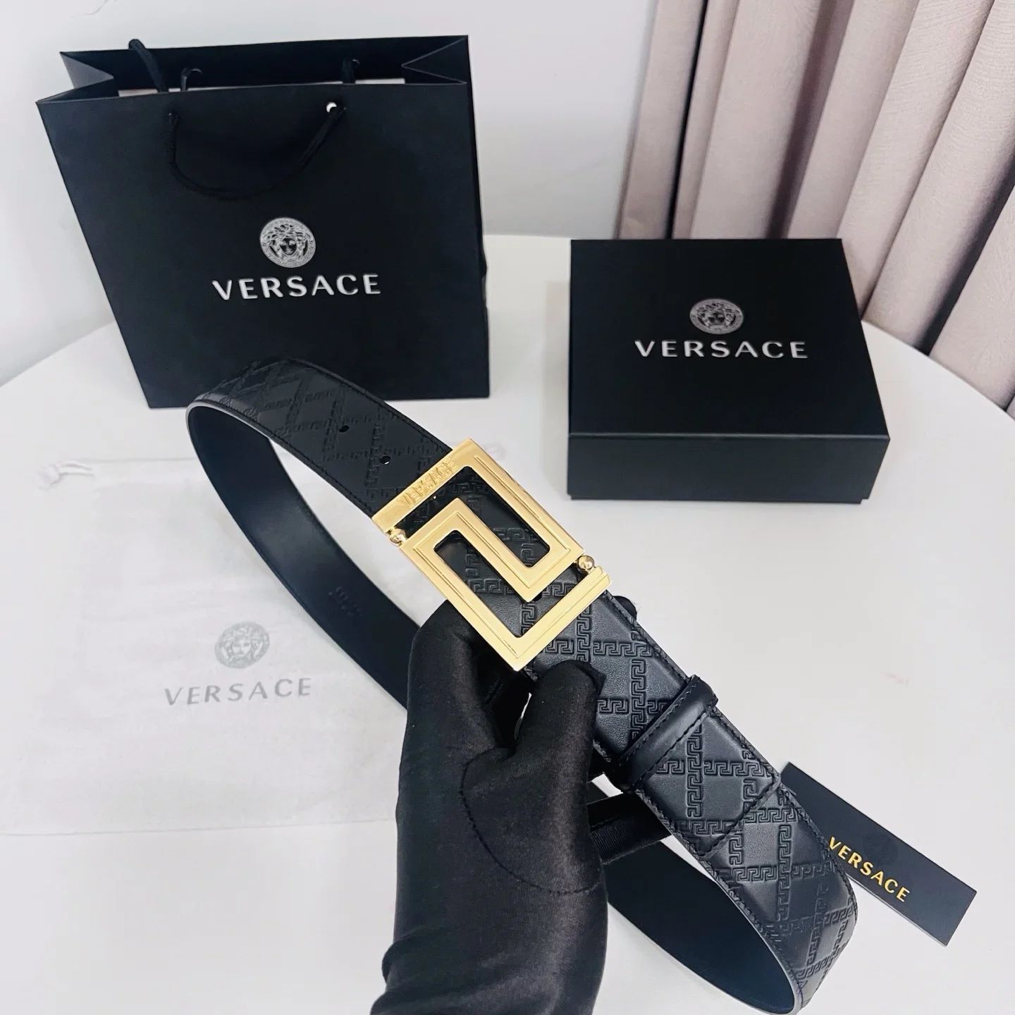 VERSACE Belts Leather 4.0cm Width 170202607050843 - Image 6
