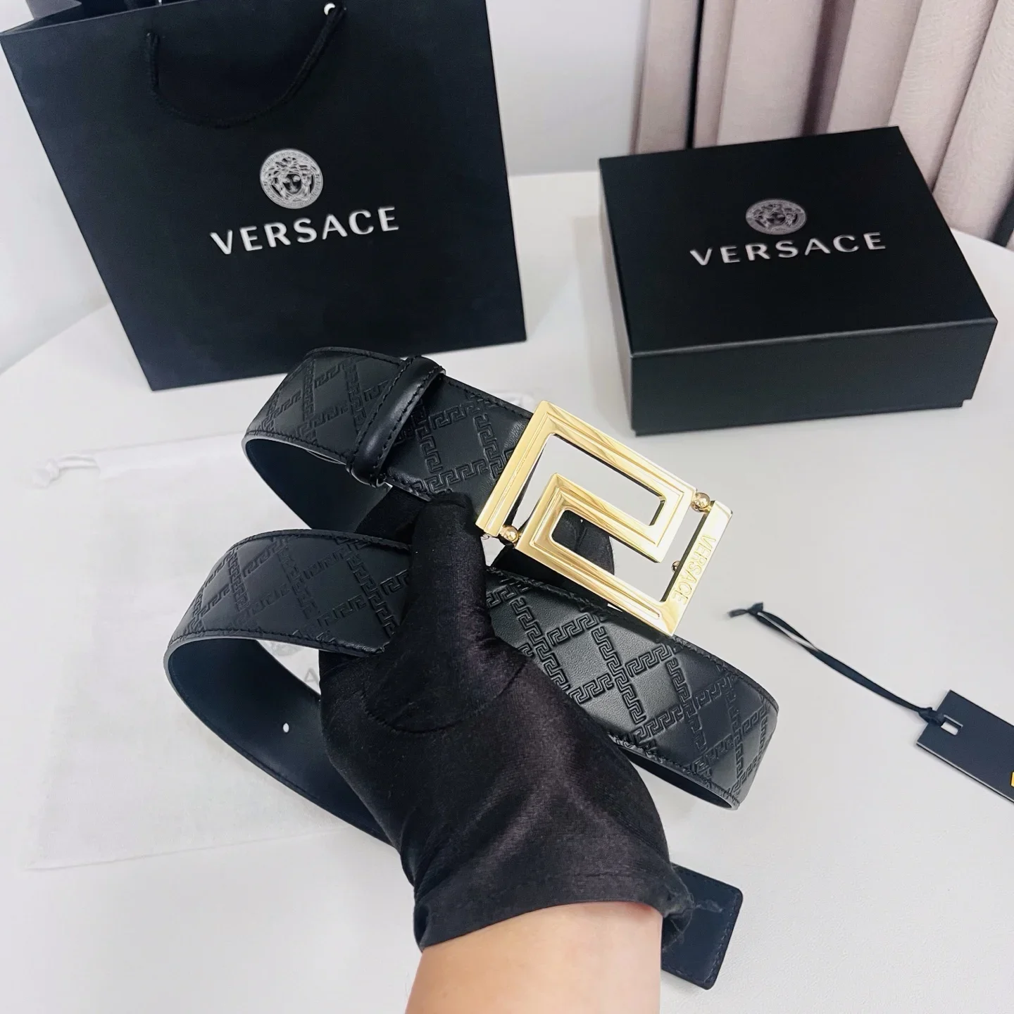 VERSACE Belts Leather 4.0cm Width 170202607050843 - Image 7