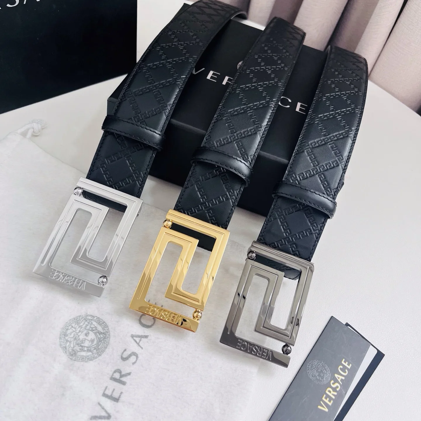 VERSACE Belts Leather 4.0cm Width 170202607050843 - Image 9