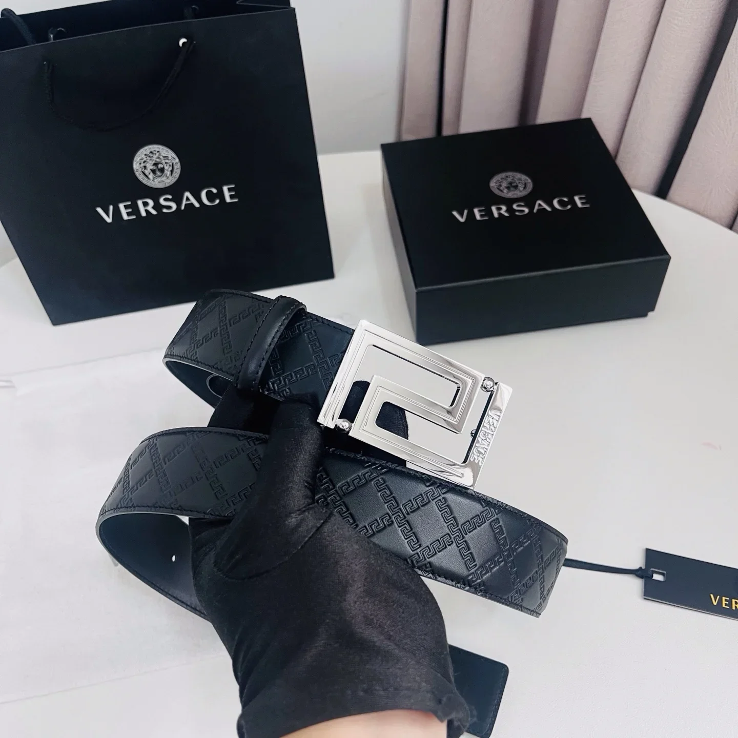 VERSACE Belts Leather 4.0cm Width 170202607050847 - Image 4