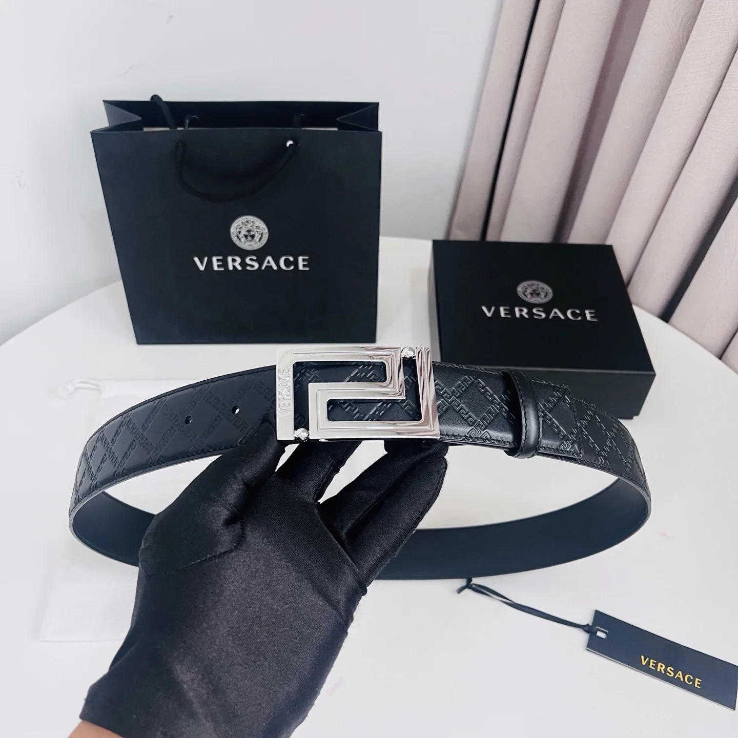 VERSACE Belts Leather 4.0cm Width 170202607050847 - Image 5