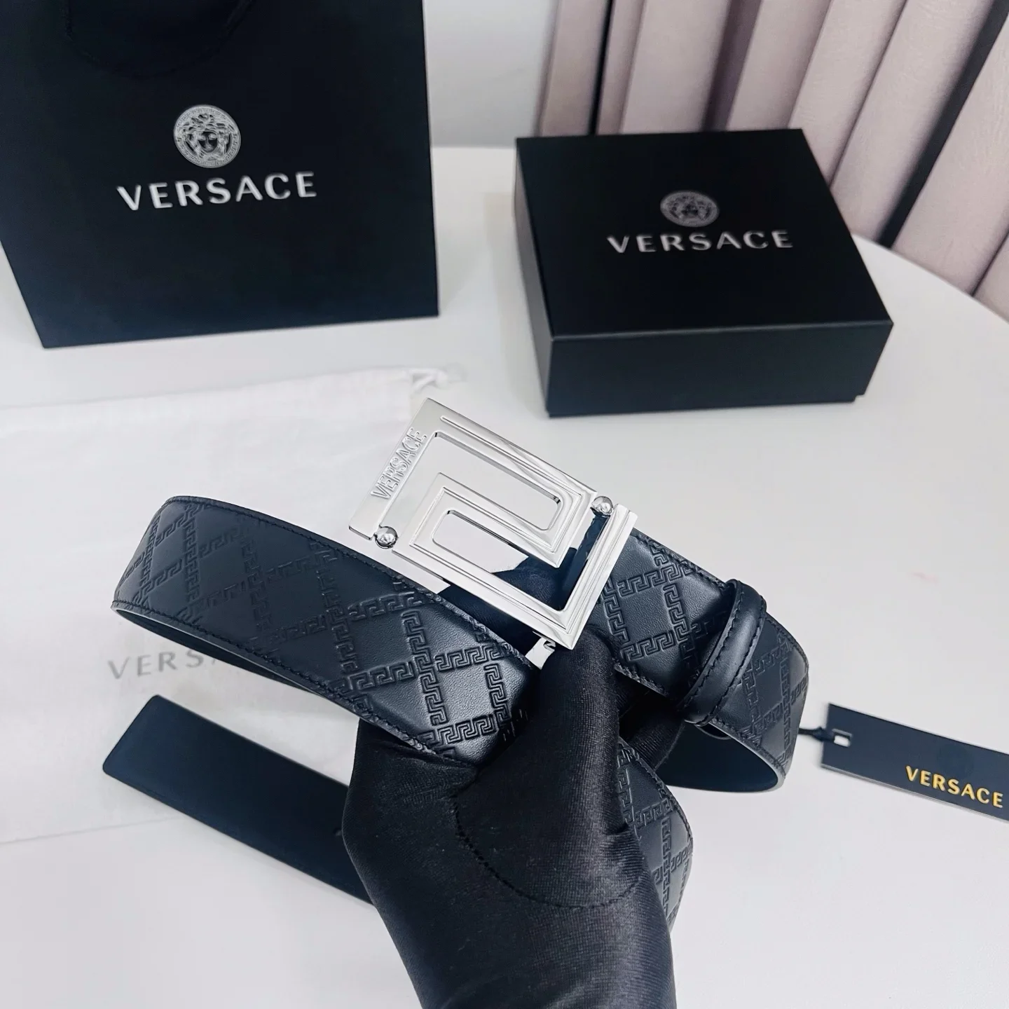 VERSACE Belts Leather 4.0cm Width 170202607050847 - Image 6