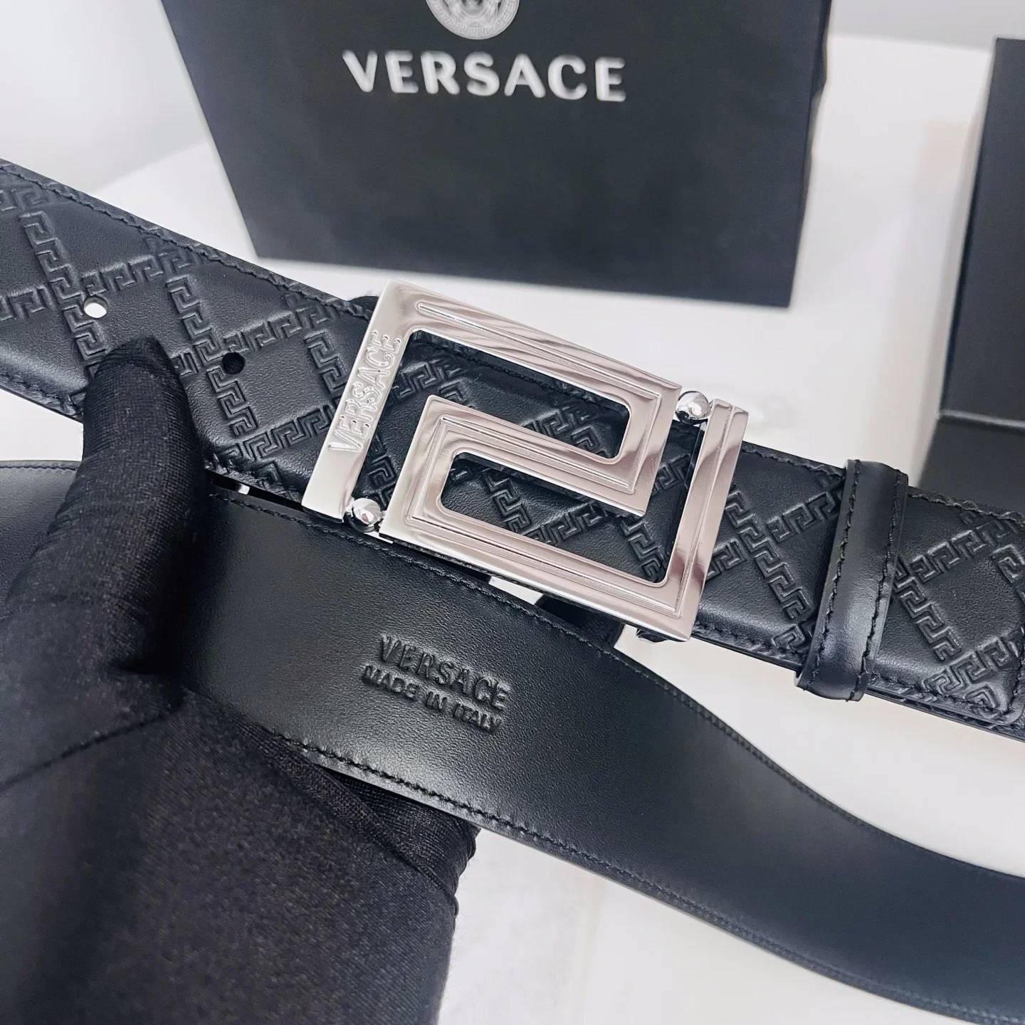 VERSACE Belts Leather 4.0cm Width 170202607050847 - Image 7