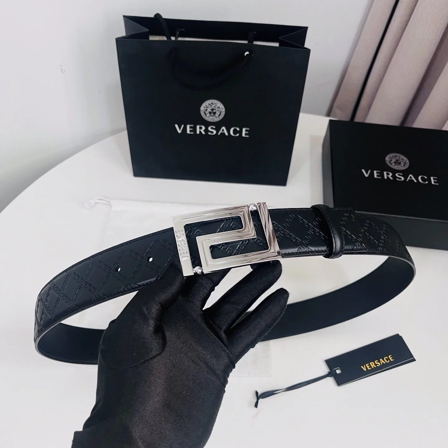 VERSACE Belts Leather 4.0cm Width 170202607050847 - Image 8