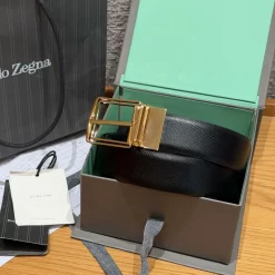 ZEGNA Belts Calf Leather 3.5cm Width 170202607050858