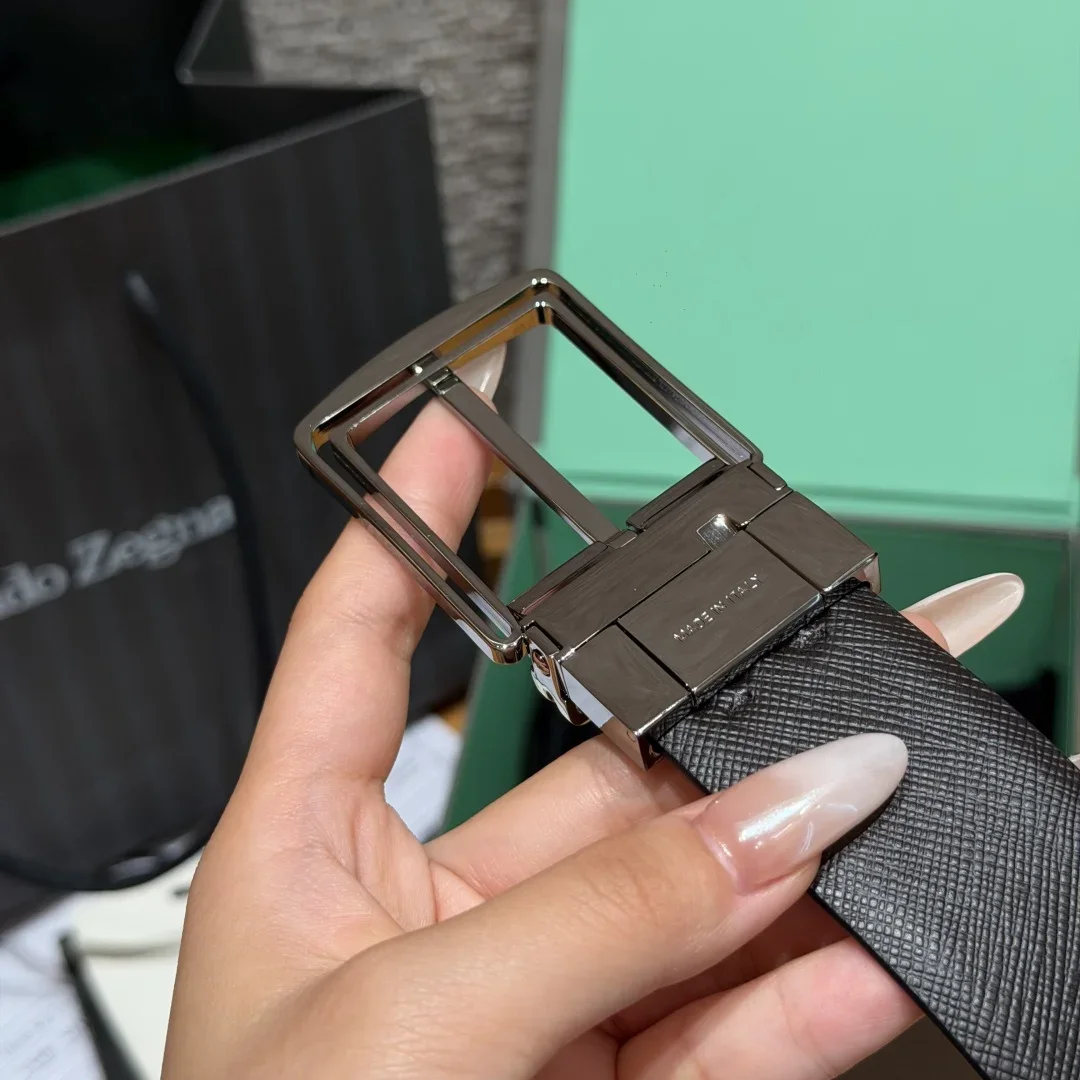 ZEGNA Belts Leather 3.5cm Width 170202607050860 - Image 6