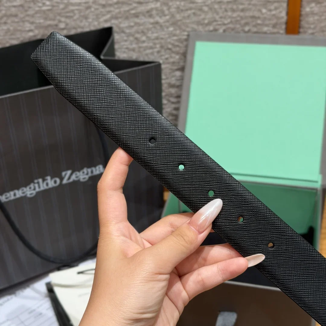 ZEGNA Belts Leather 3.5cm Width 170202607050860 - Image 7