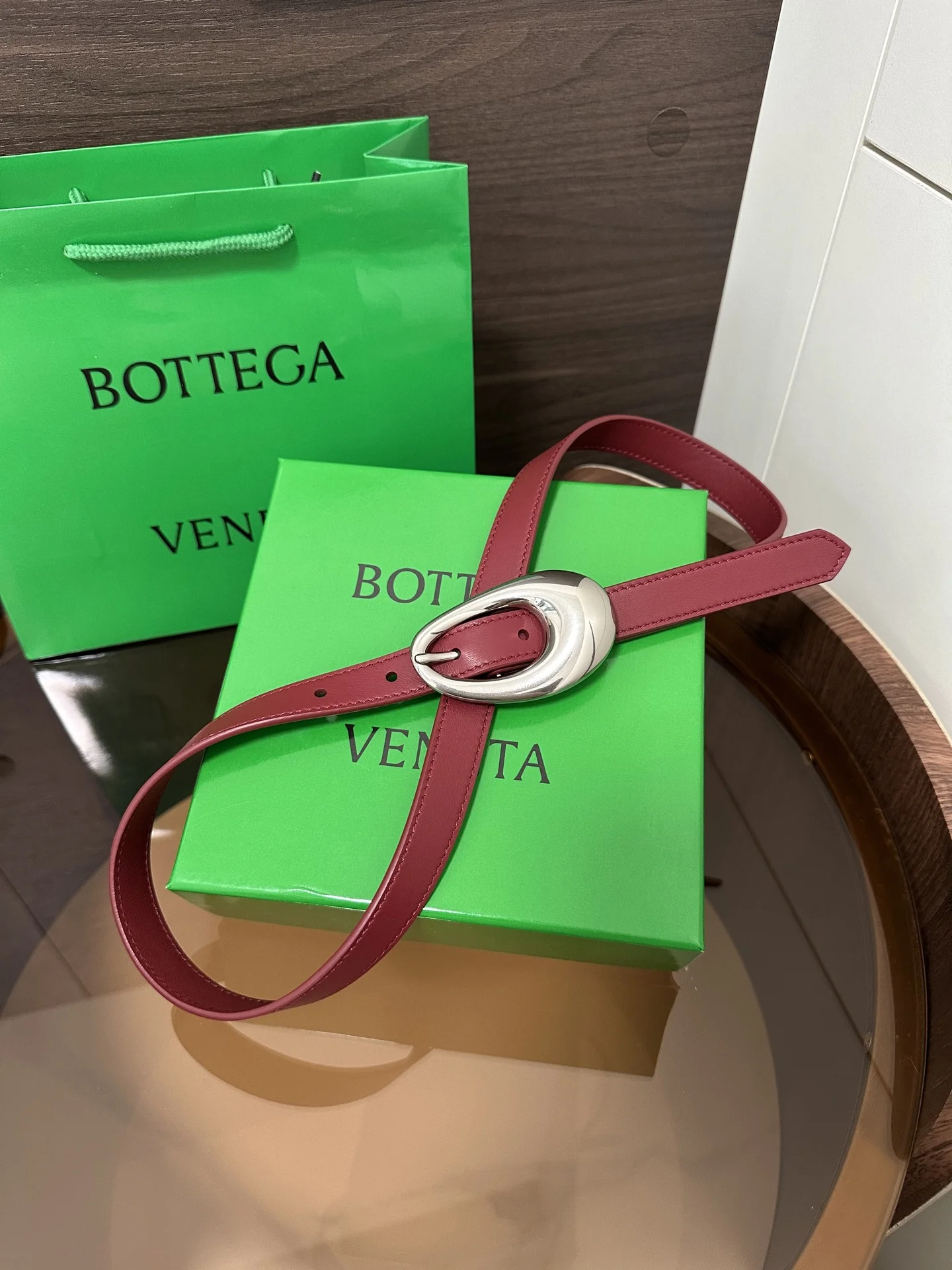BOTTEGA VENETA Belts Calf Leather 2.0cm Width A70202608050757 - Image 2
