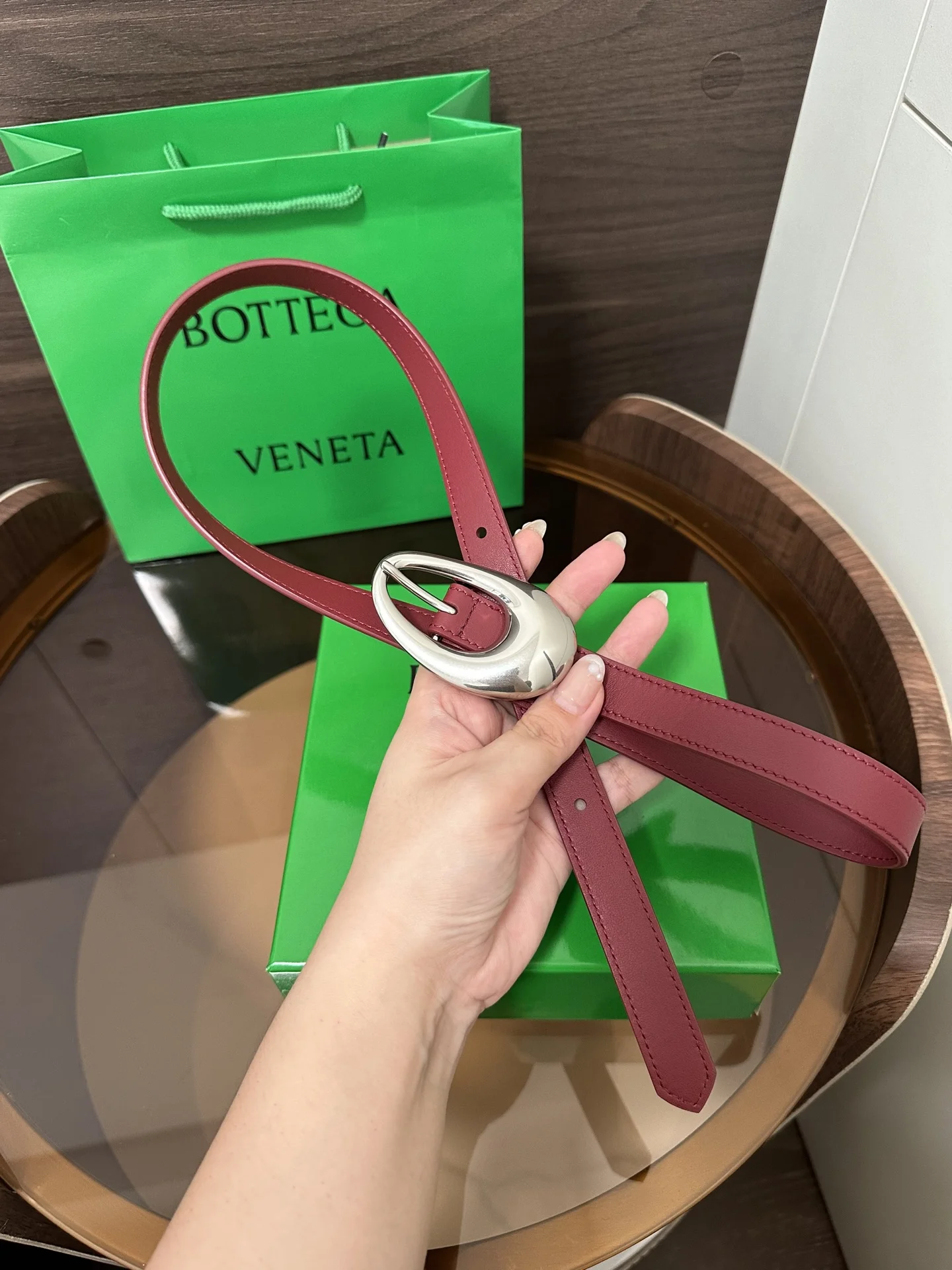 BOTTEGA VENETA Belts Calf Leather 2.0cm Width A70202608050757 - Image 5