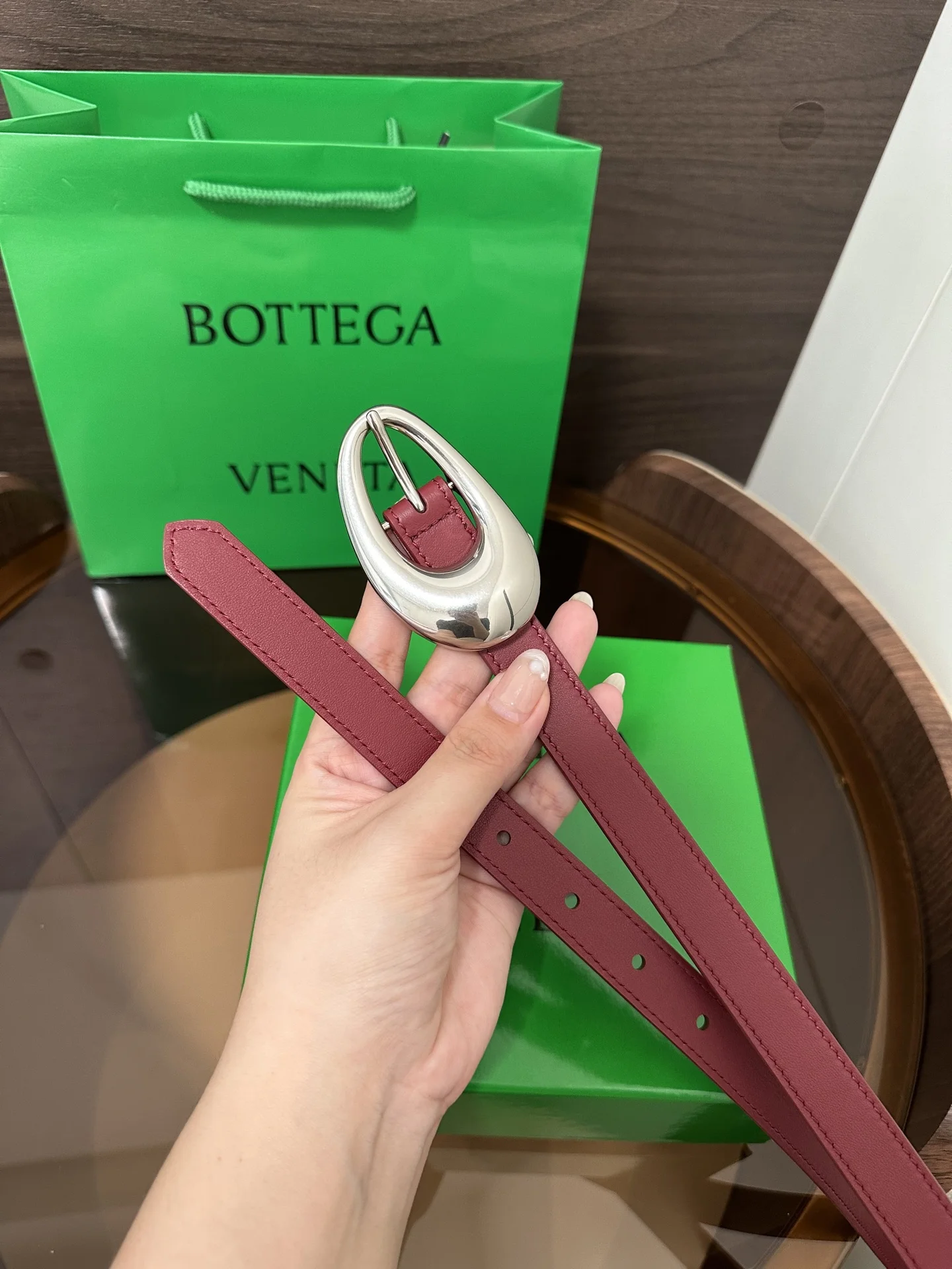 BOTTEGA VENETA Belts Calf Leather 2.0cm Width A70202608050757 - Image 6