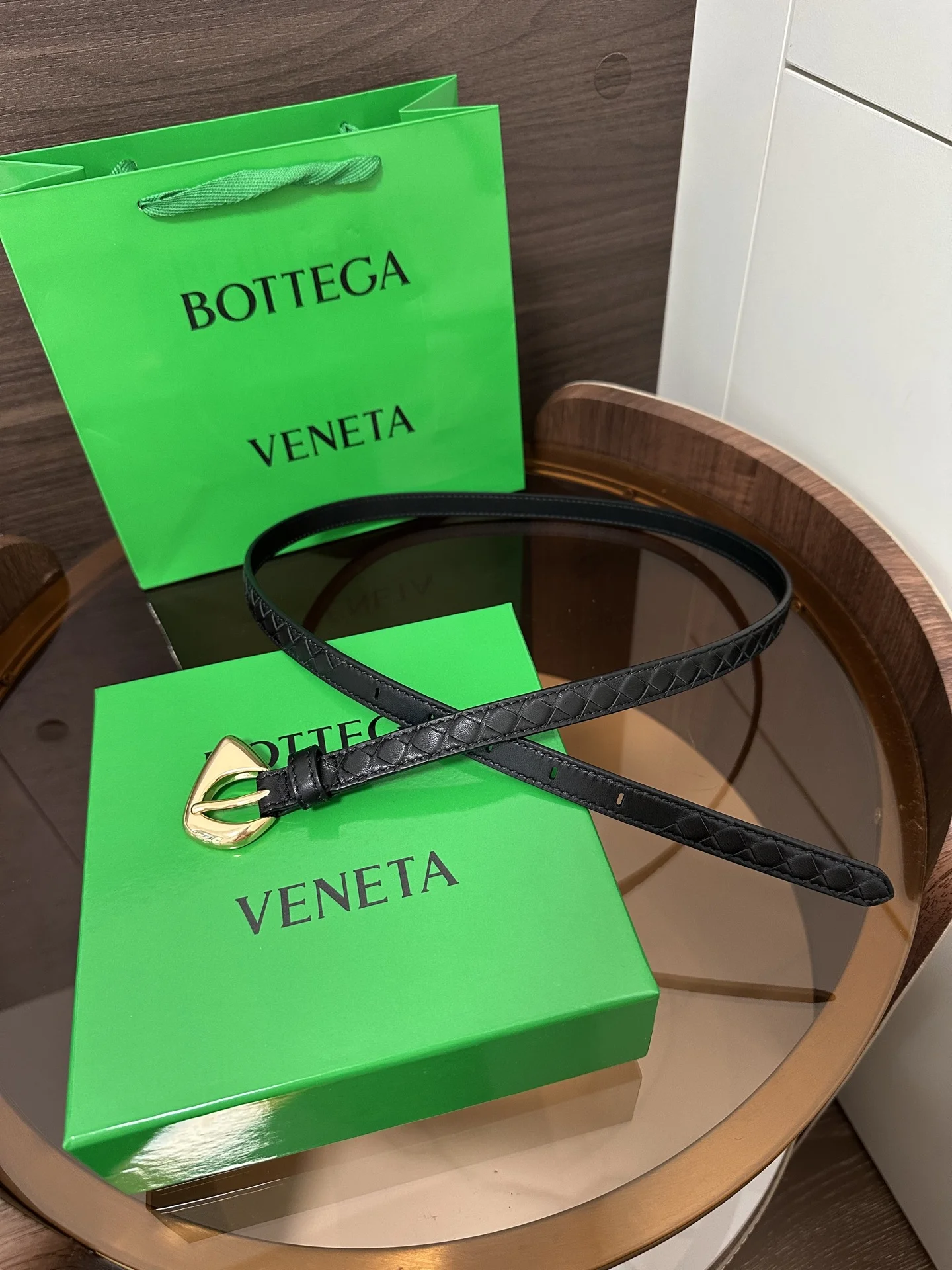 BOTTEGA VENETA Belts Calf Leather One Size 1.5cm Width A90202608050465 - Image 2