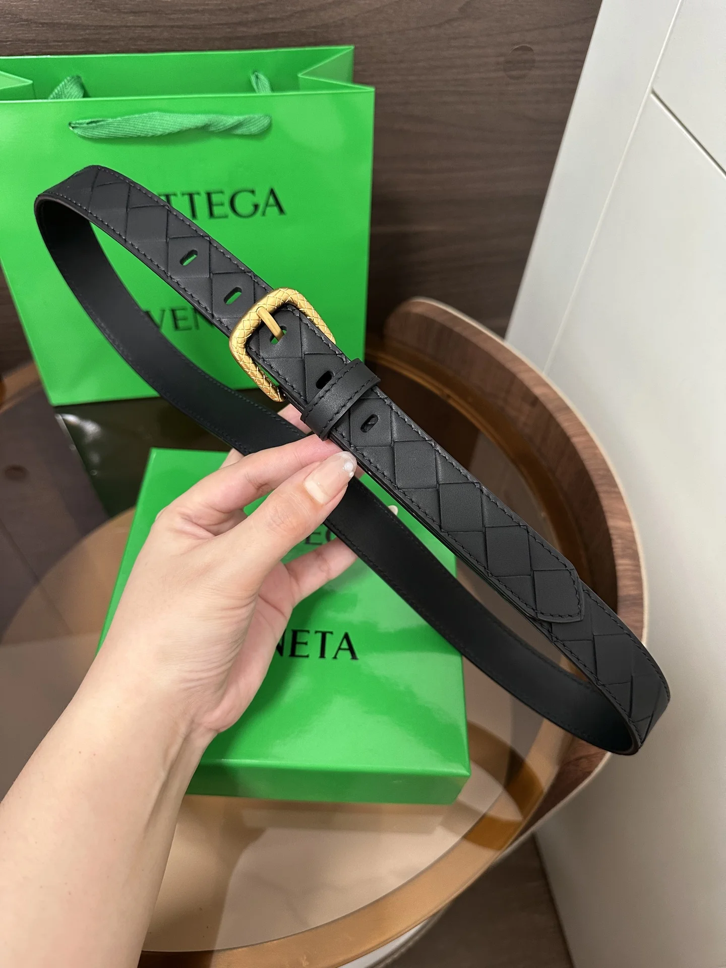 BOTTEGA VENETA Belts Calf Leather One Size 2.5cm Width B00202608050460 - Image 3