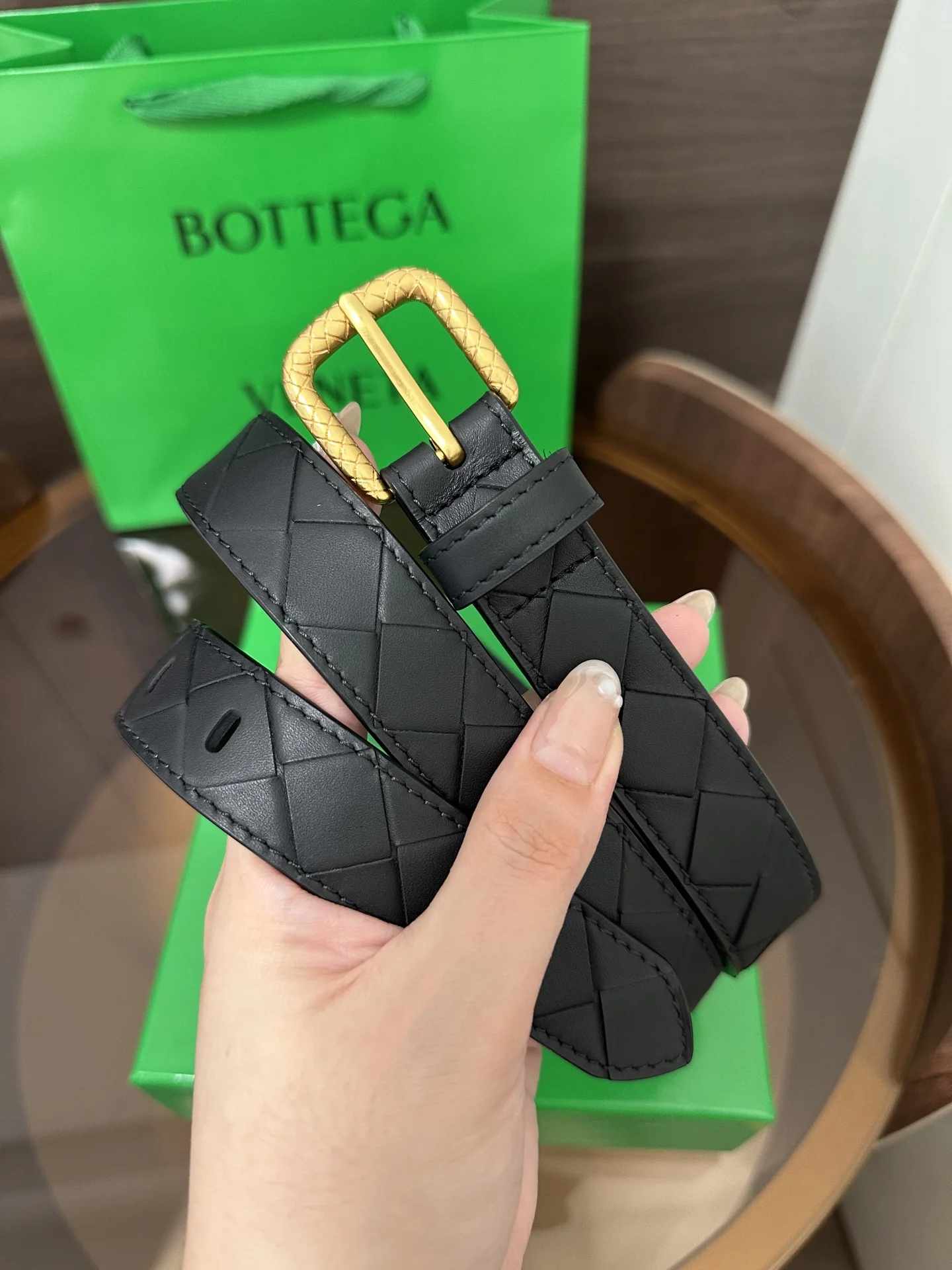 BOTTEGA VENETA Belts Calf Leather One Size 2.5cm Width B00202608050460 - Image 4