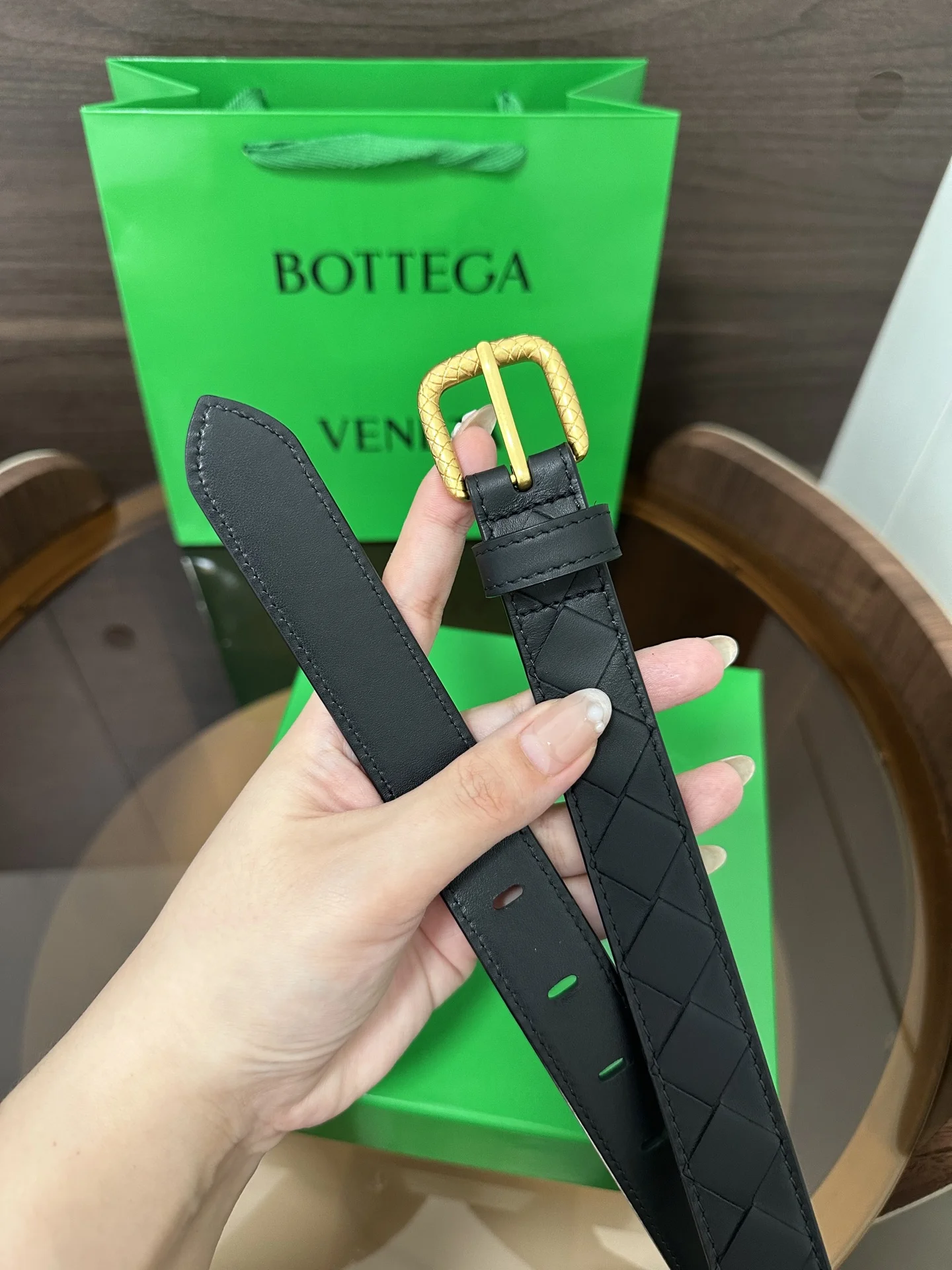 BOTTEGA VENETA Belts Calf Leather One Size 2.5cm Width B00202608050460 - Image 6